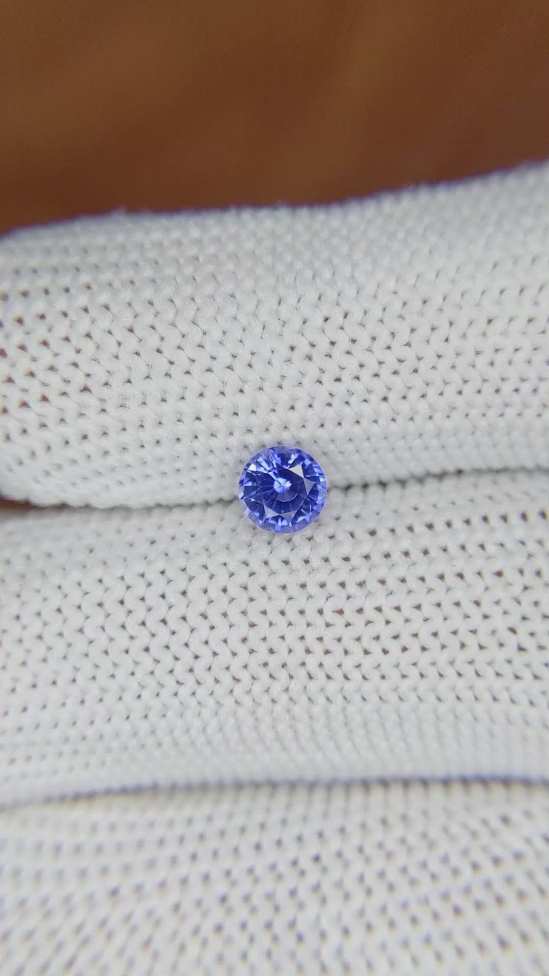 0.59 Ct. Blue Sapphire from Ceylon (Sri Lanka) Size Video