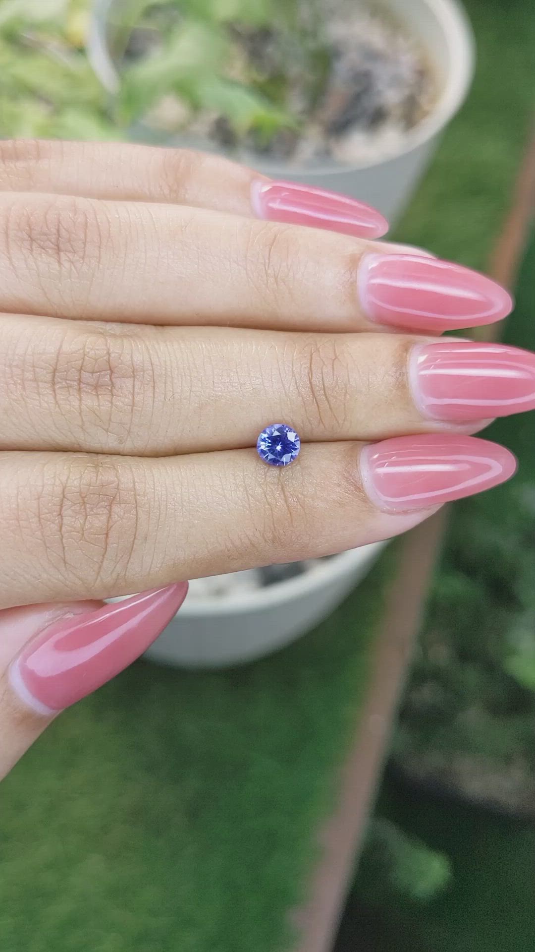0.59 Ct. Blue Sapphire from Ceylon (Sri Lanka) Size Video