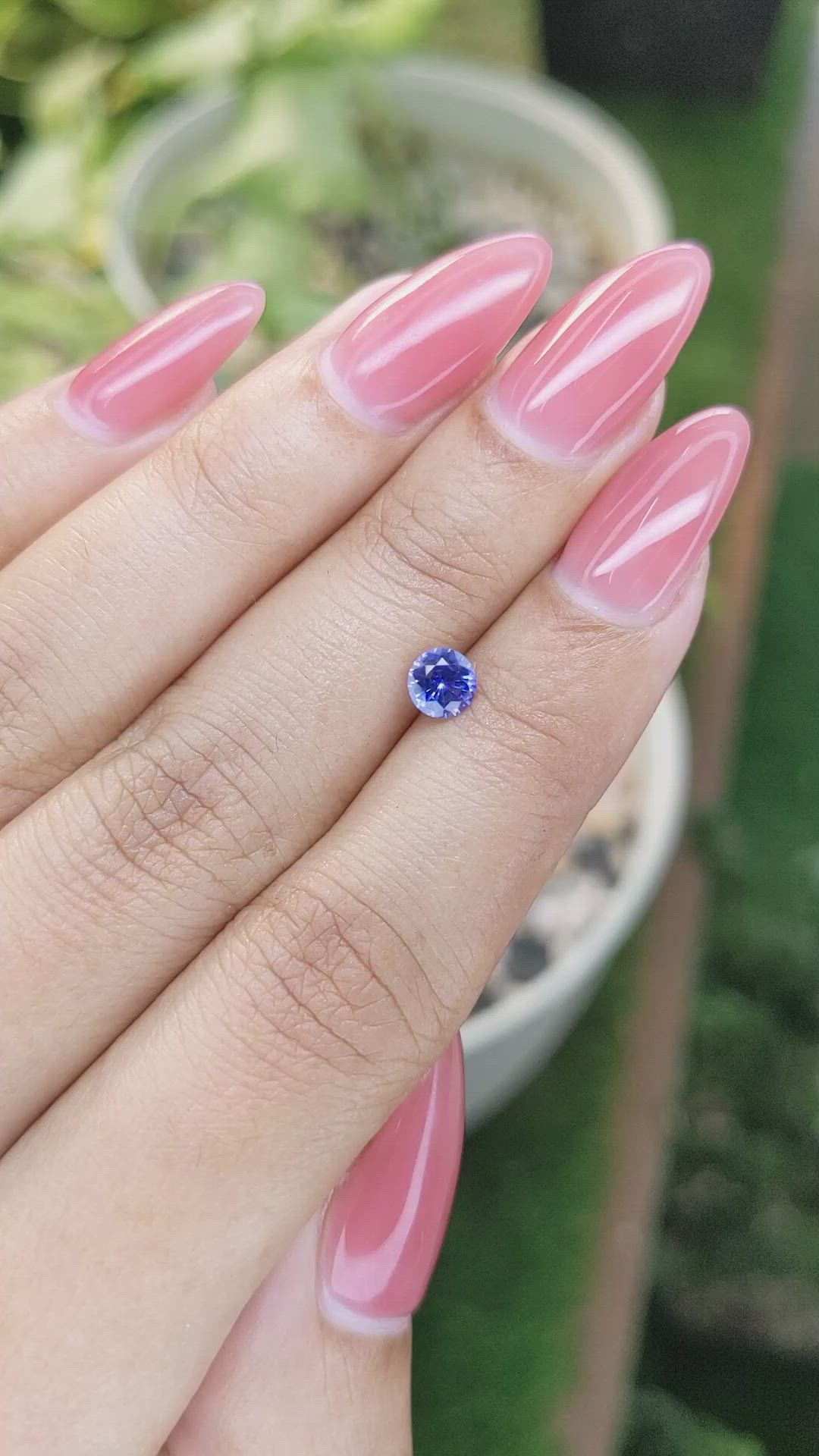 0.59 Ct. Blue Sapphire from Ceylon (Sri Lanka) Size Video