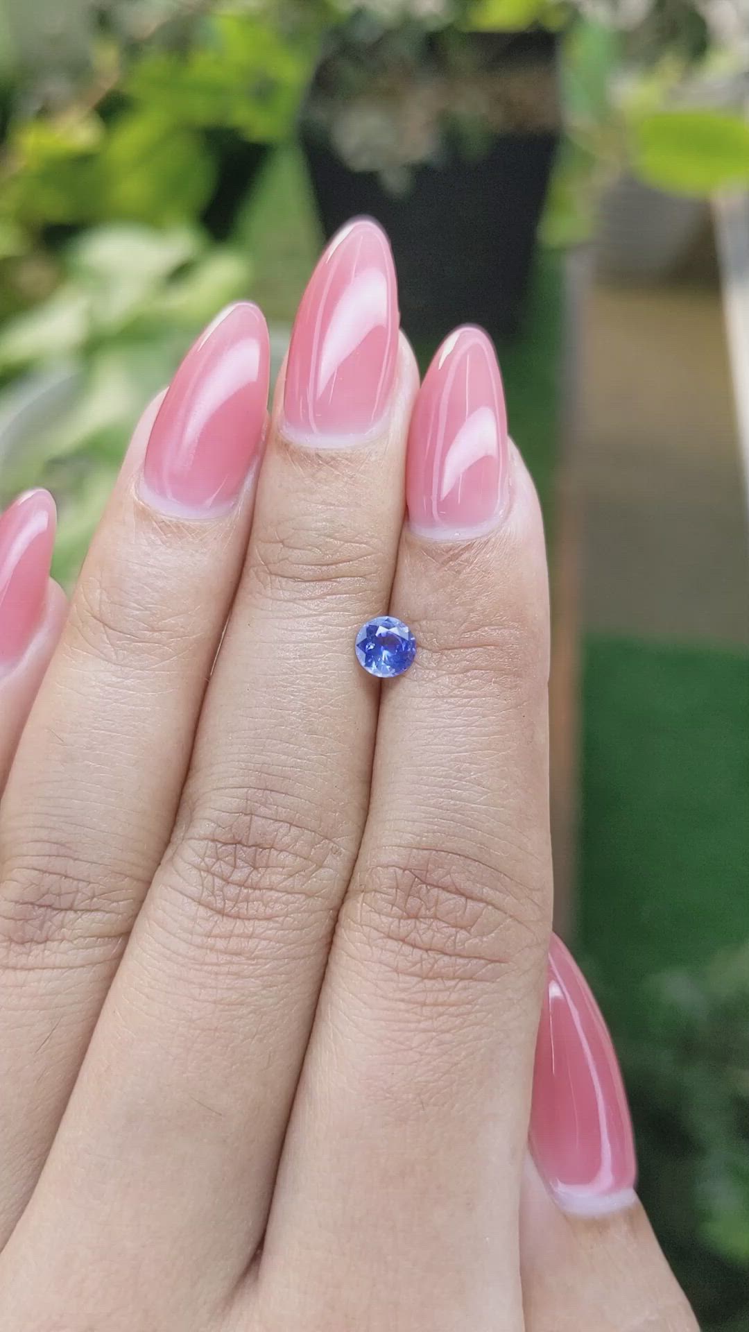 0.54 Ct. Blue Sapphire from Ceylon (Sri Lanka) Size Video