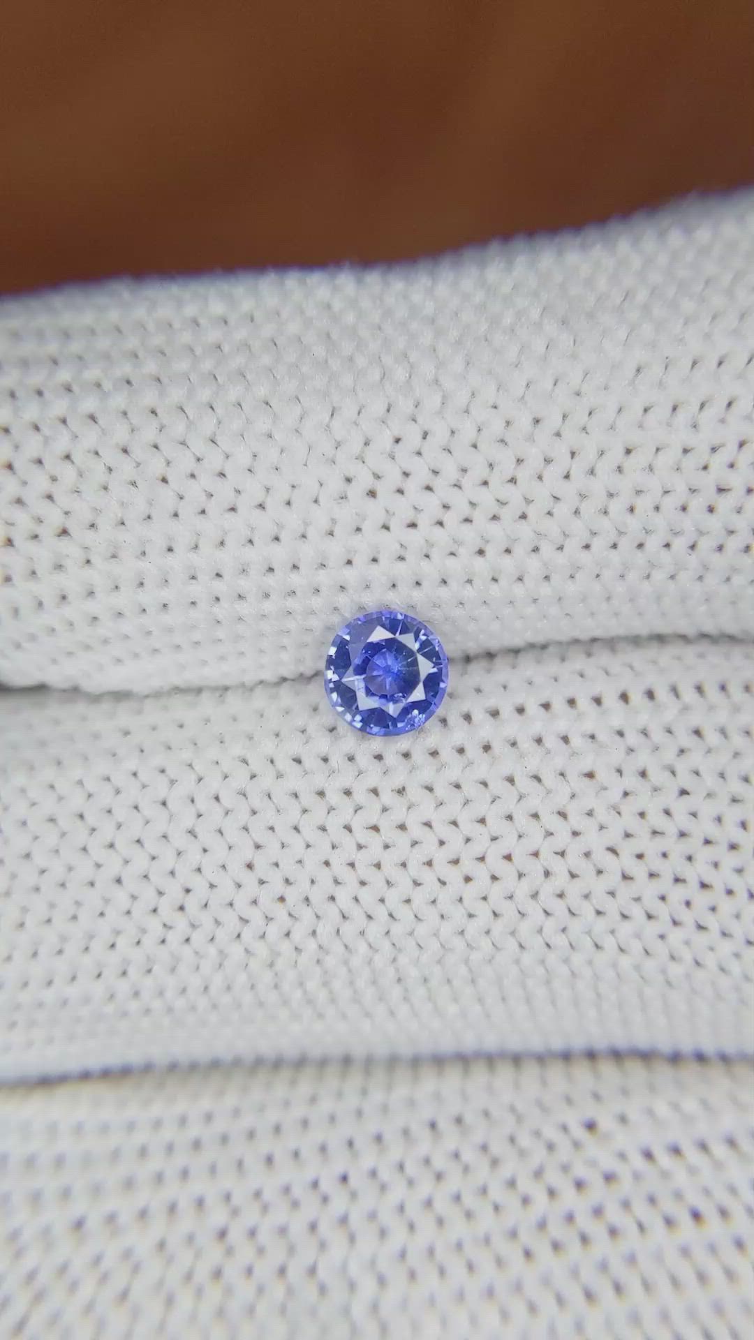0.54 Ct. Blue Sapphire from Ceylon (Sri Lanka) Size Video