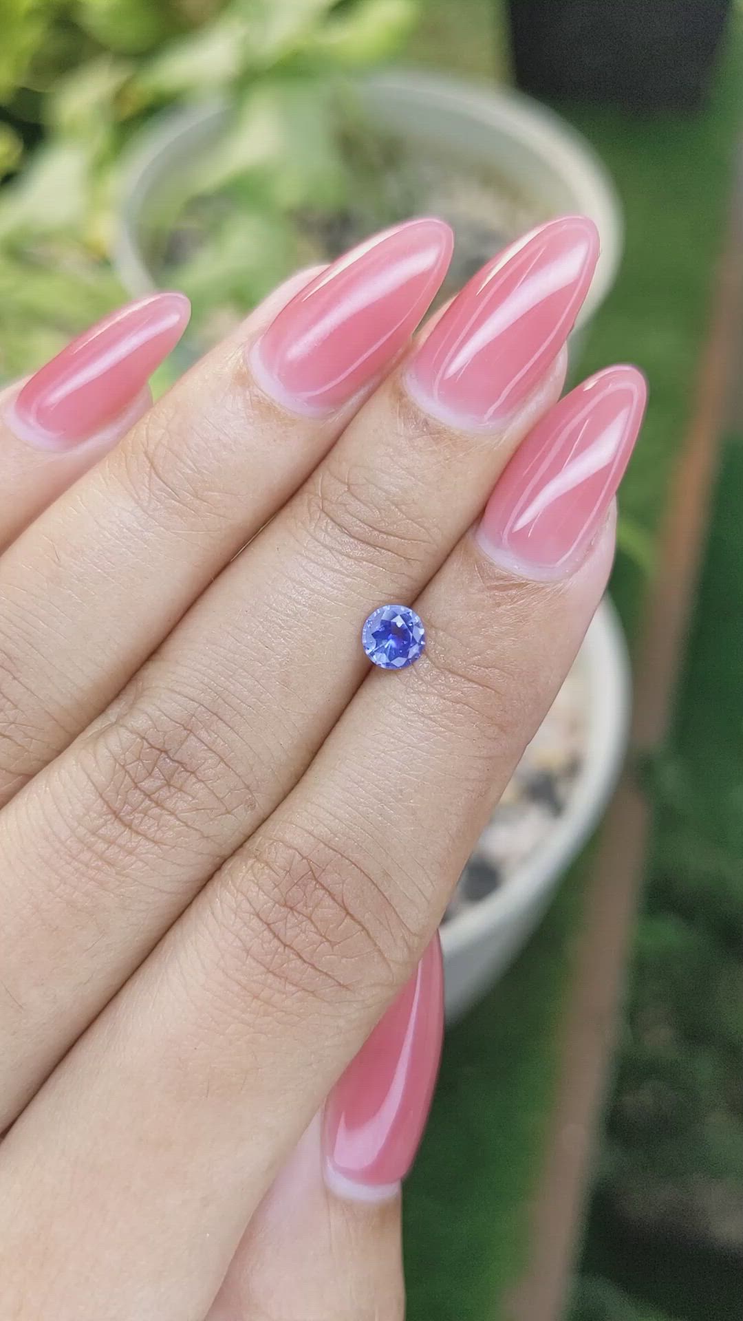 0.54 Ct. Blue Sapphire from Ceylon (Sri Lanka) Size Video
