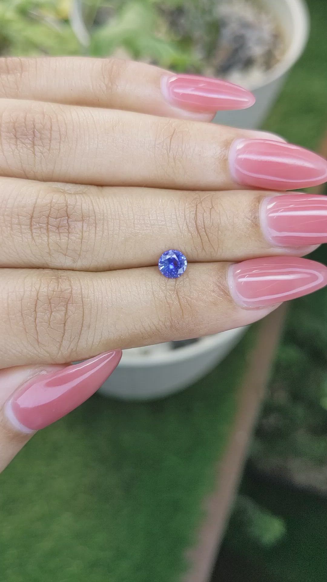 0.54 Ct. Blue Sapphire from Ceylon (Sri Lanka) Size Video