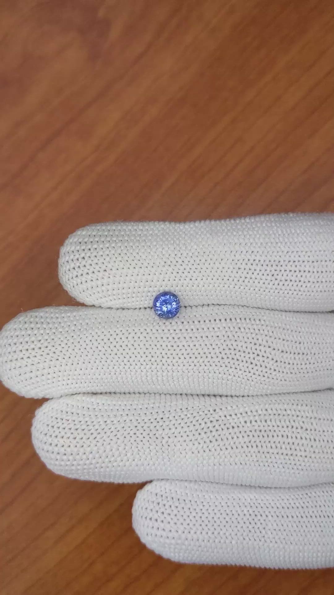 0.67 Ct. Blue Sapphire from Ceylon (Sri Lanka) Size Video