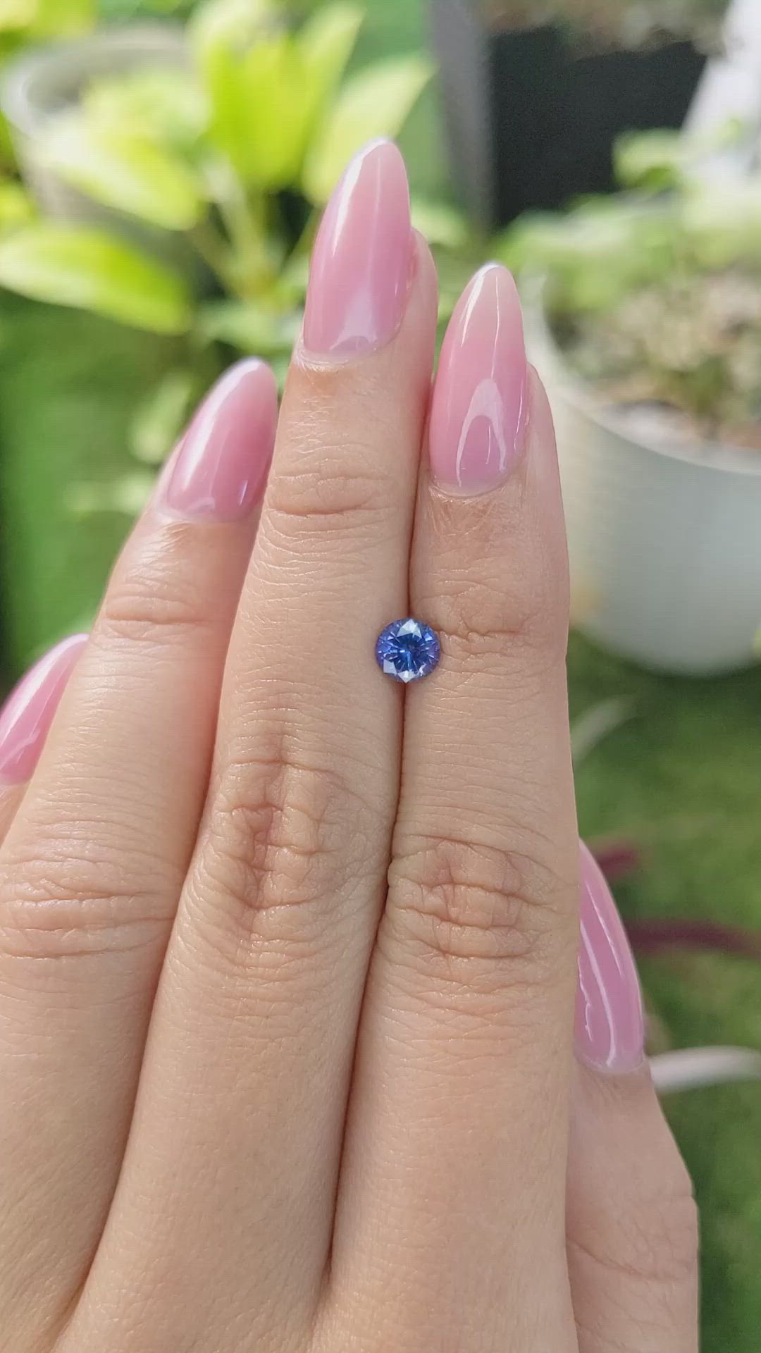 0.67 Ct. Blue Sapphire from Ceylon (Sri Lanka) Size Video