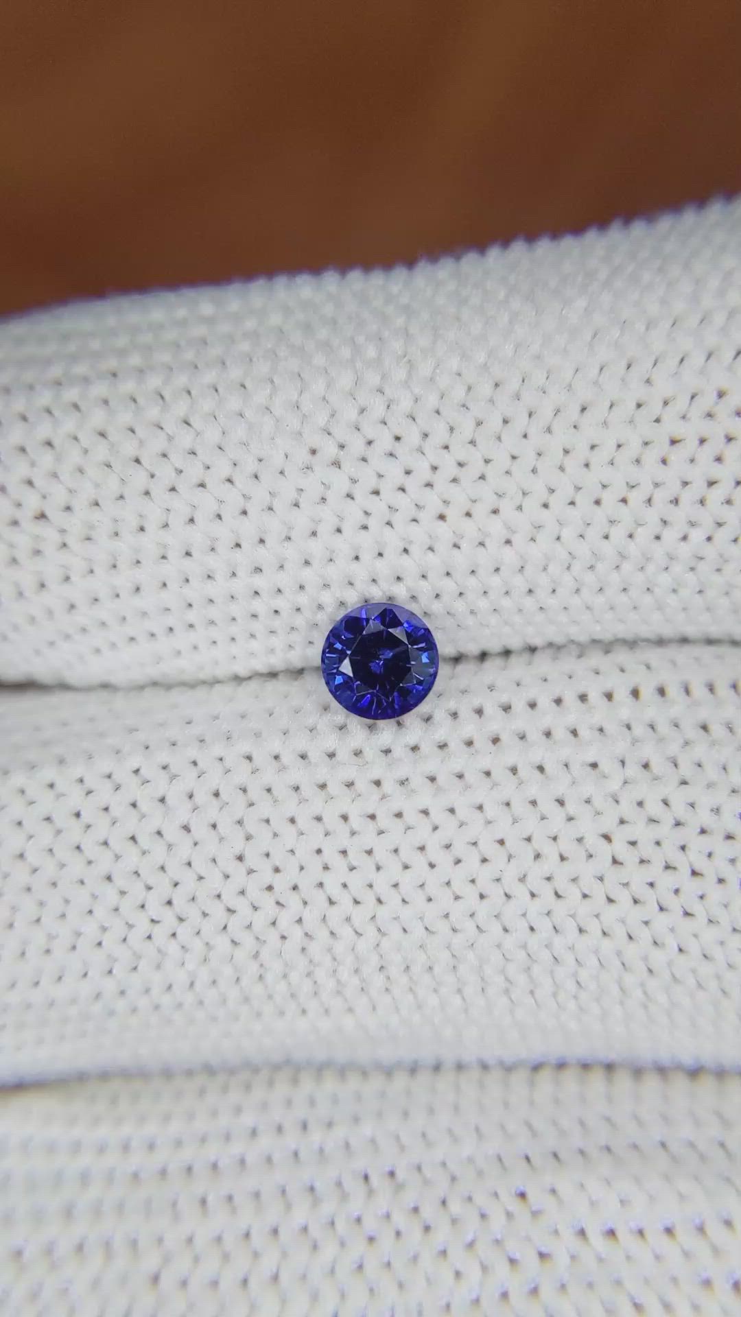 0.59 Ct. Blue Sapphire from Ceylon (Sri Lanka) Size Video