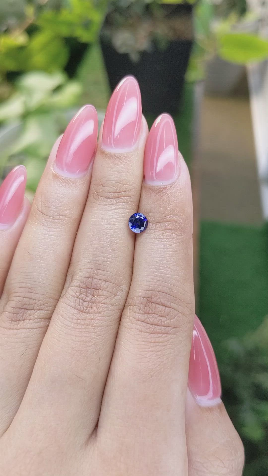 0.59 Ct. Blue Sapphire from Ceylon (Sri Lanka) Size Video
