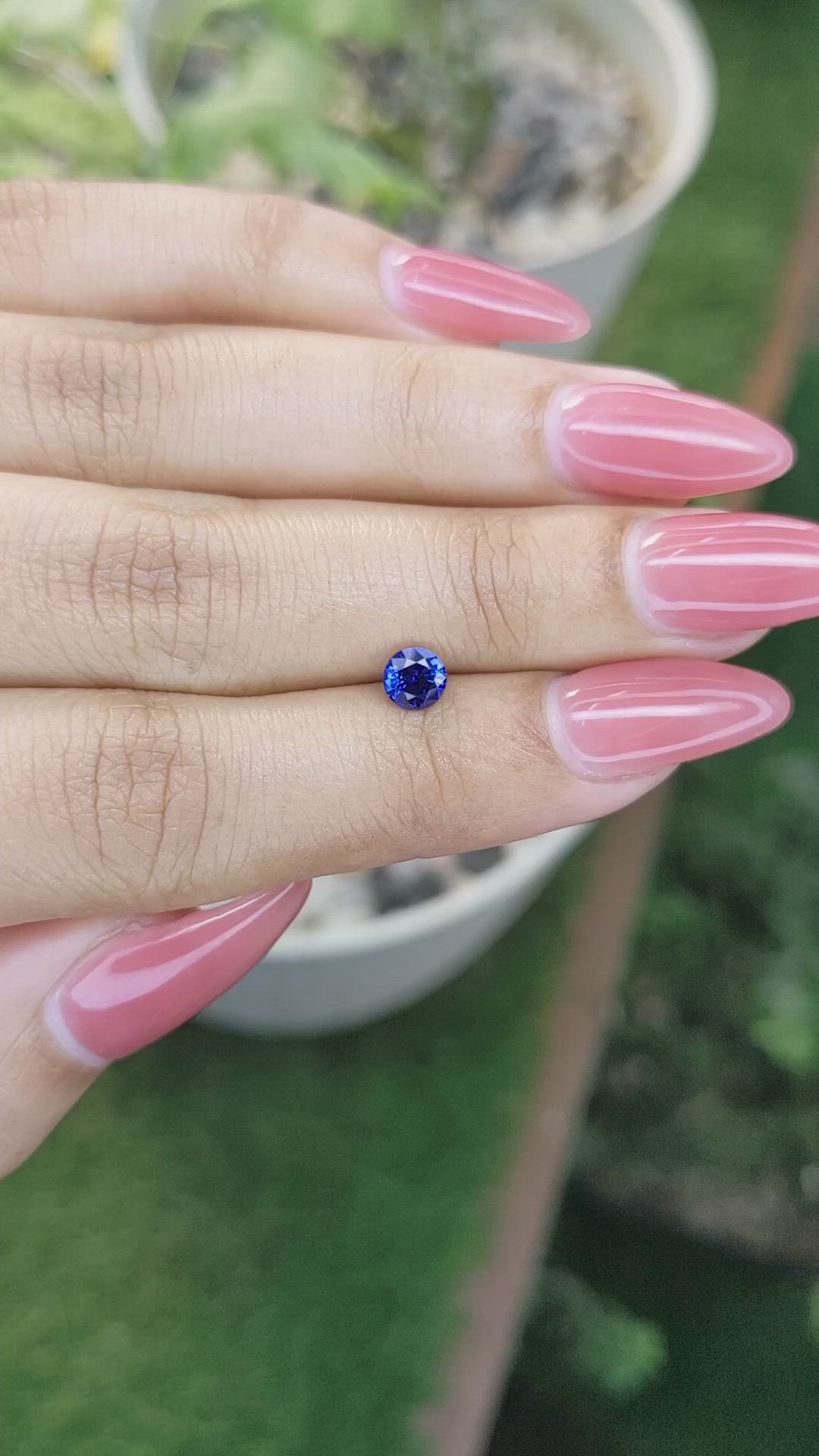 0.59 Ct. Blue Sapphire from Ceylon (Sri Lanka) Size Video