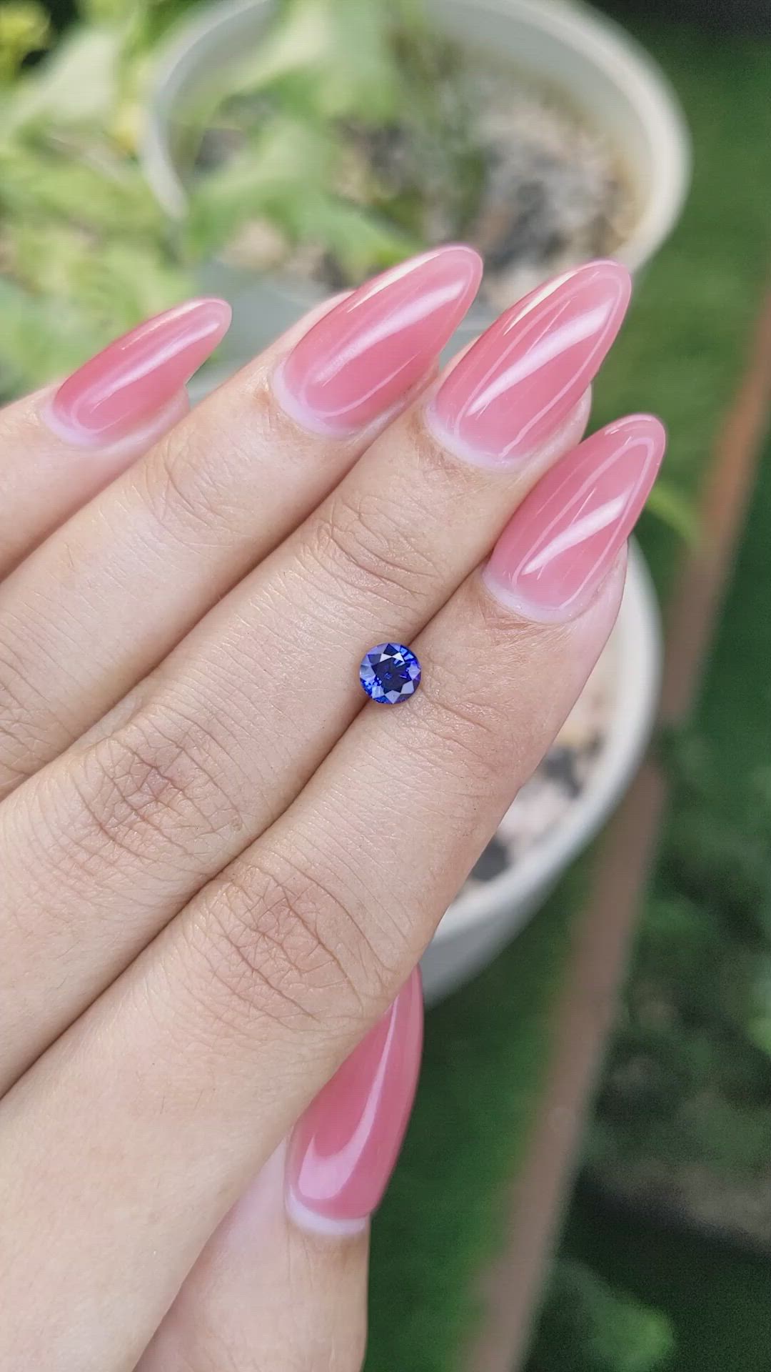 0.59 Ct. Blue Sapphire from Ceylon (Sri Lanka) Size Video