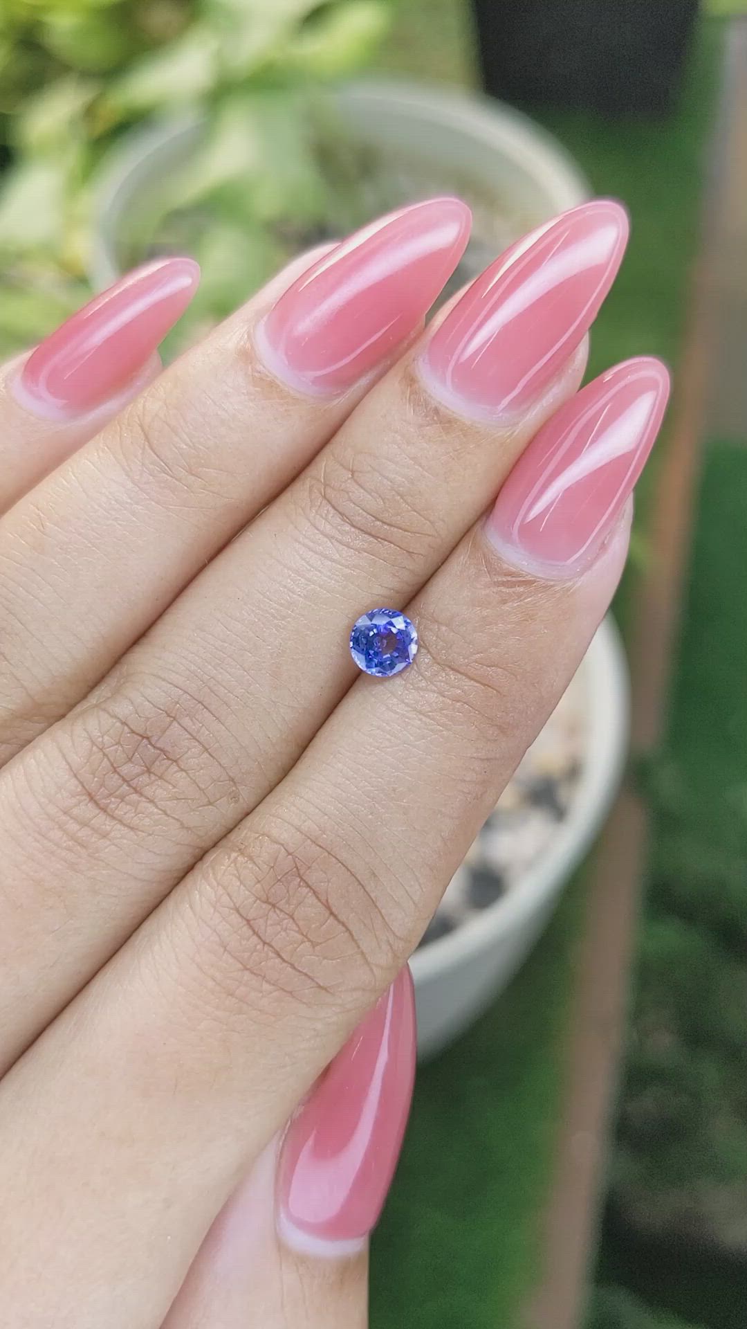 0.62 Ct. Blue Sapphire from Ceylon (Sri Lanka) Size Video