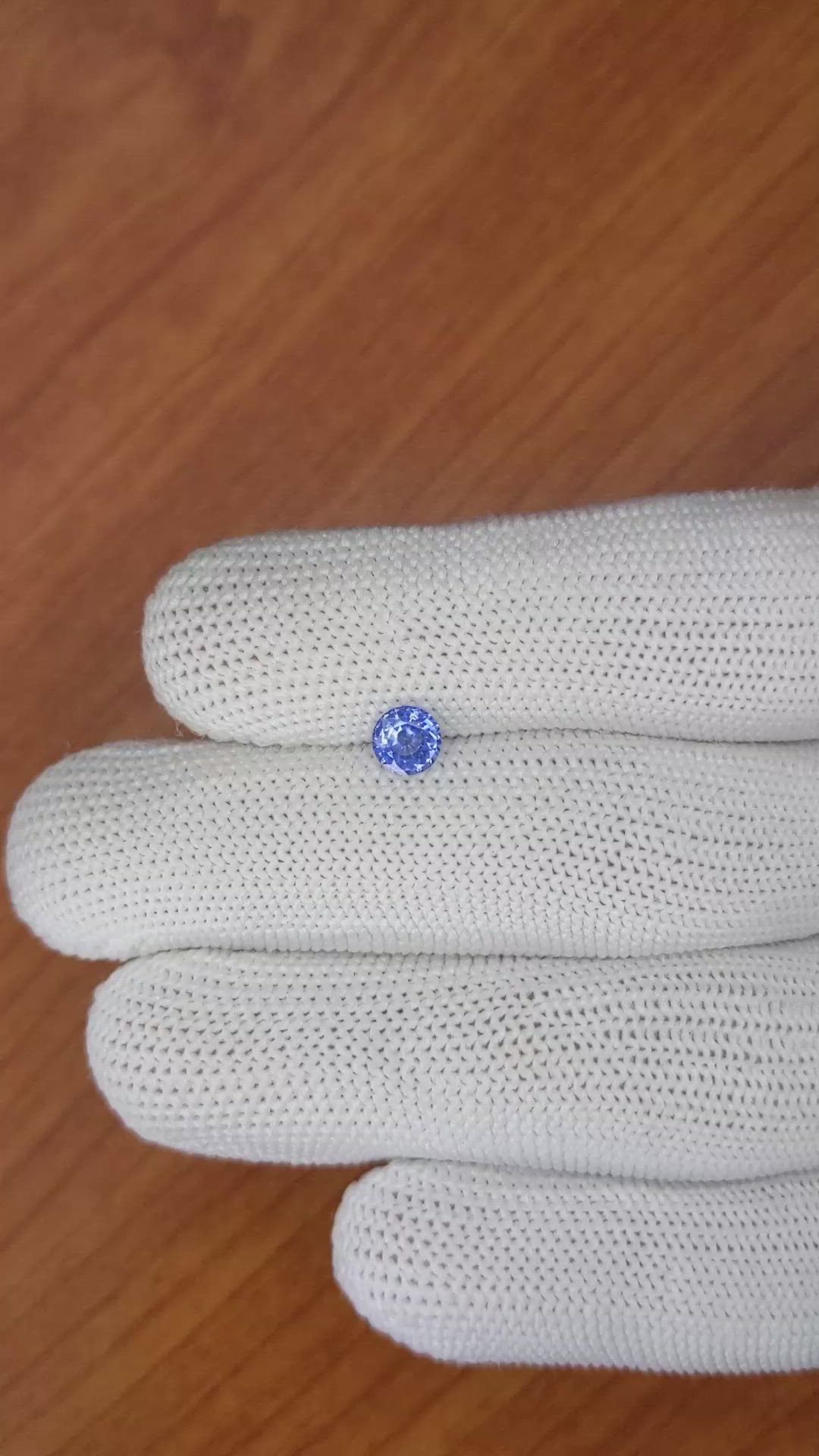 0.62 Ct. Blue Sapphire from Ceylon (Sri Lanka) Size Video