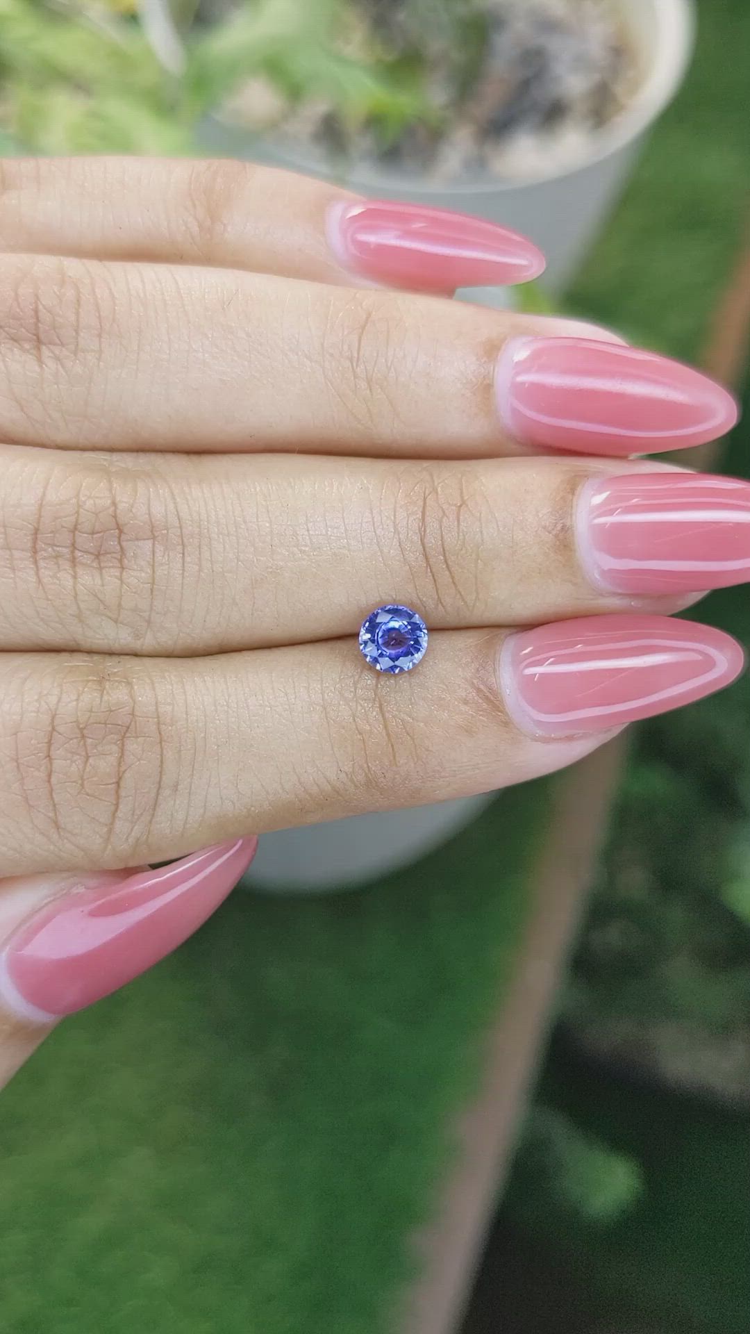 0.62 Ct. Blue Sapphire from Ceylon (Sri Lanka) Size Video