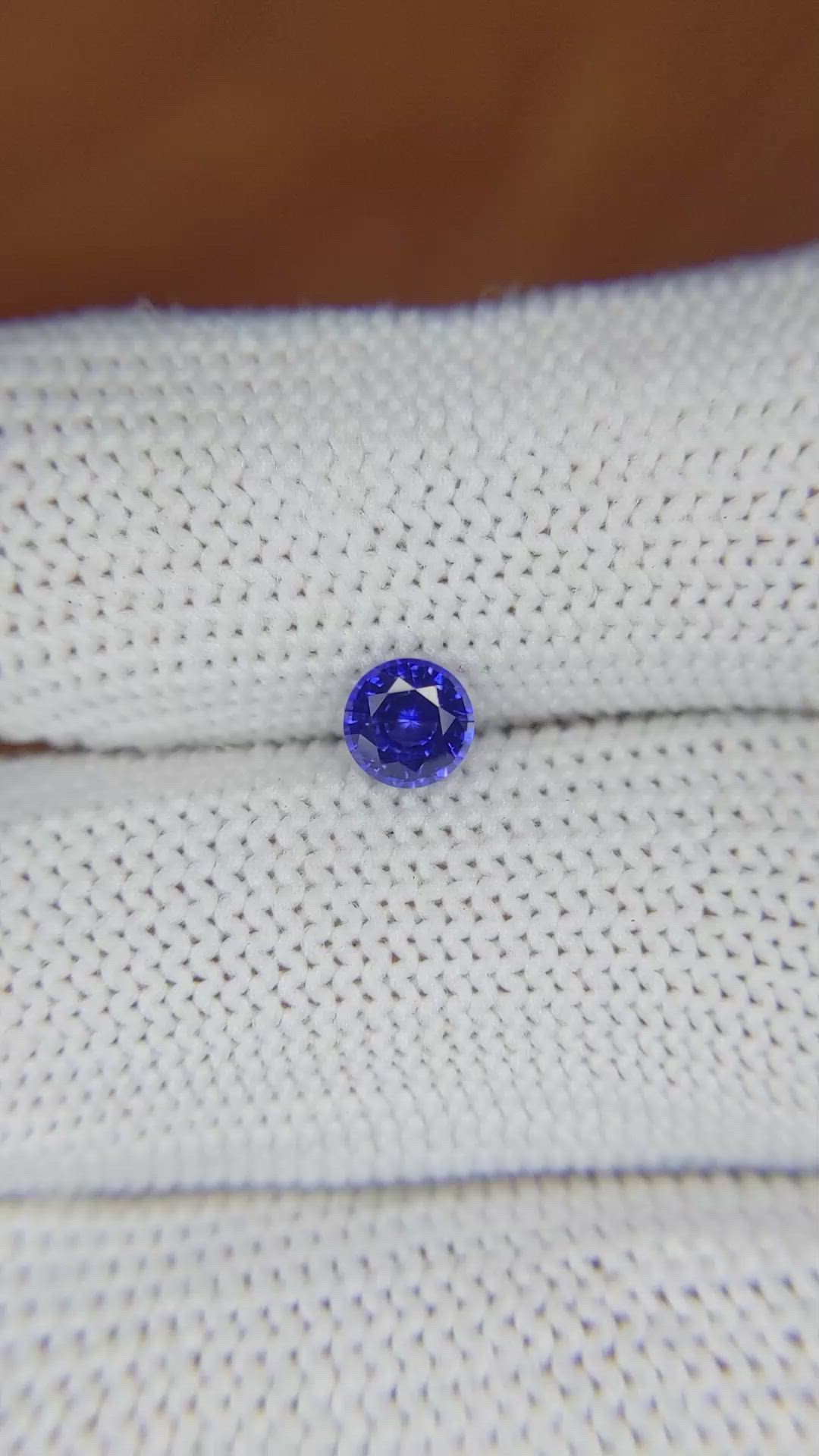 0.59 Ct. Blue Sapphire from Ceylon (Sri Lanka) Size Video