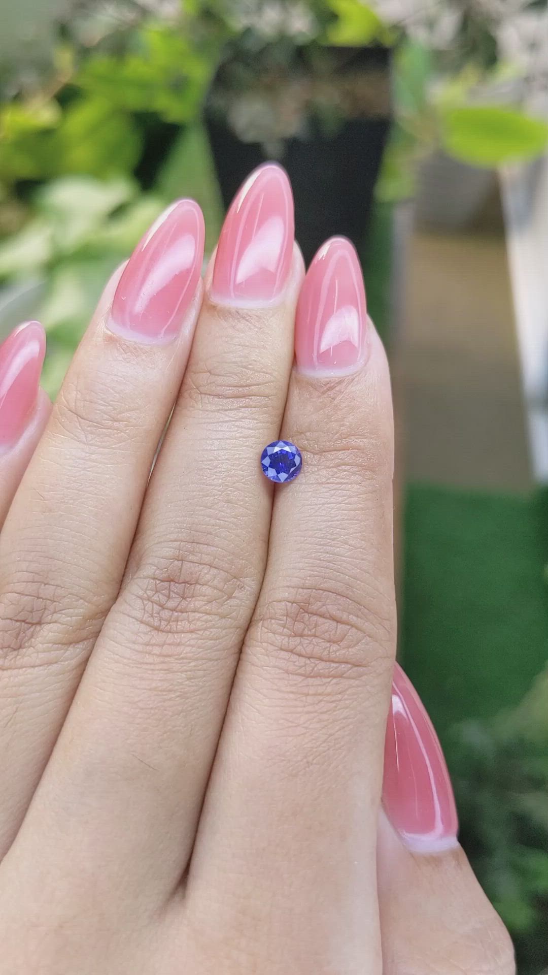 0.59 Ct. Blue Sapphire from Ceylon (Sri Lanka) Size Video