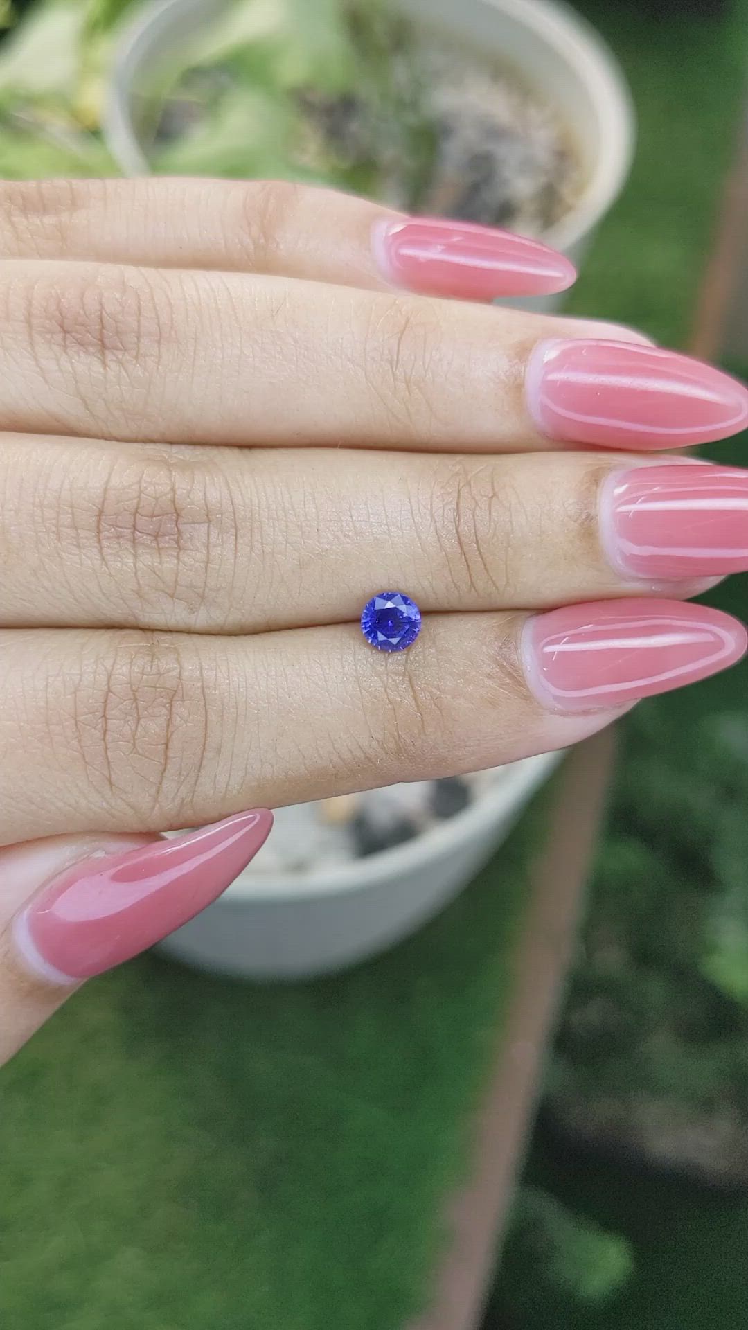 0.59 Ct. Blue Sapphire from Ceylon (Sri Lanka) Size Video