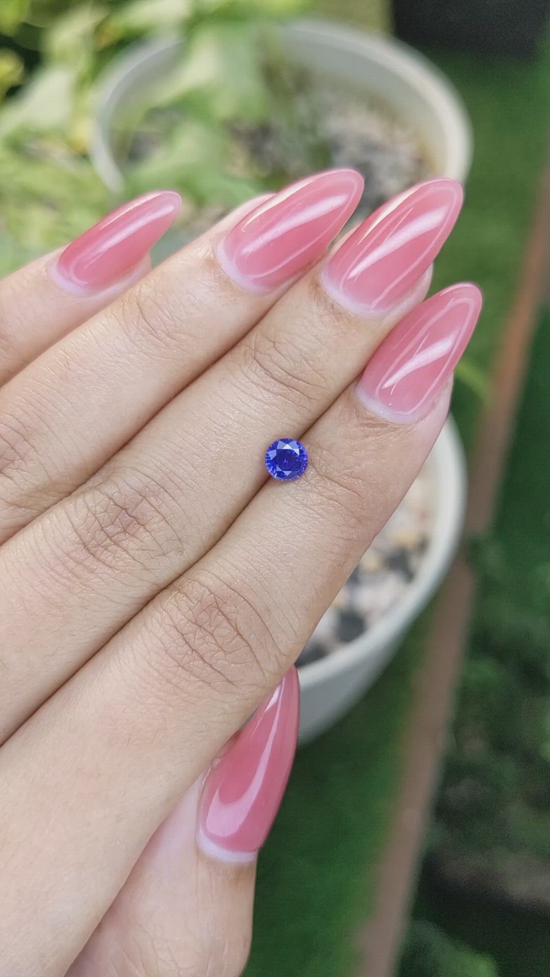 0.59 Ct. Blue Sapphire from Ceylon (Sri Lanka) Size Video