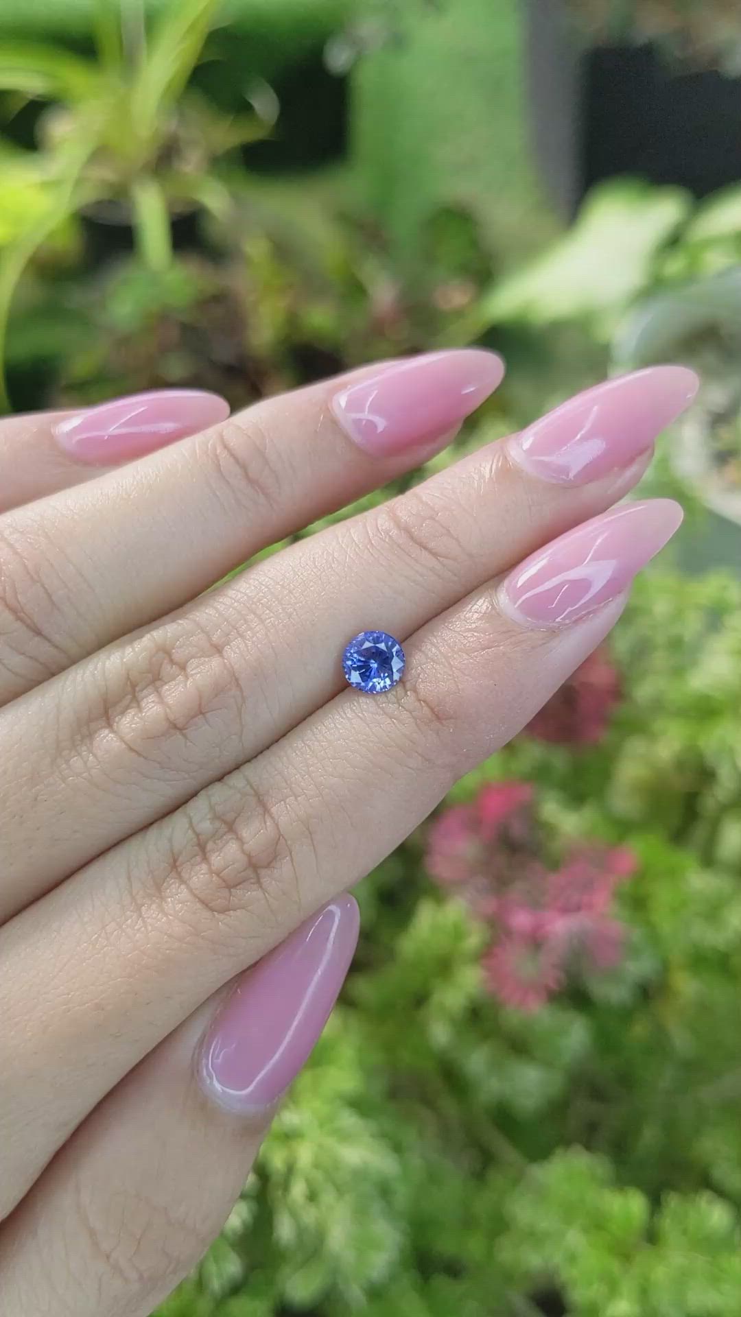 0.98 Ct. Blue Sapphire from Ceylon (Sri Lanka) Size Video