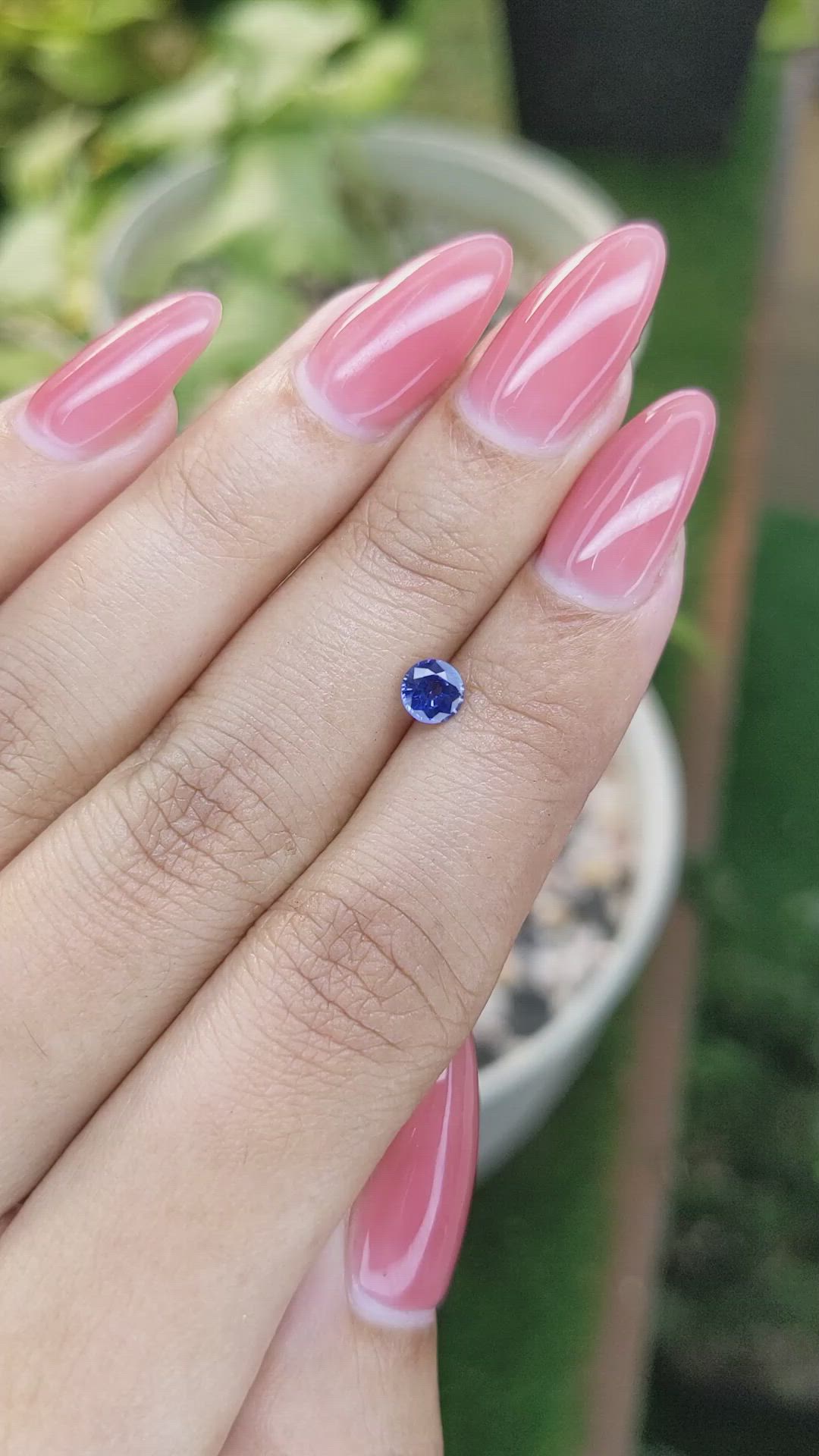 0.47 Ct. Blue Sapphire from Ceylon (Sri Lanka) Size Video