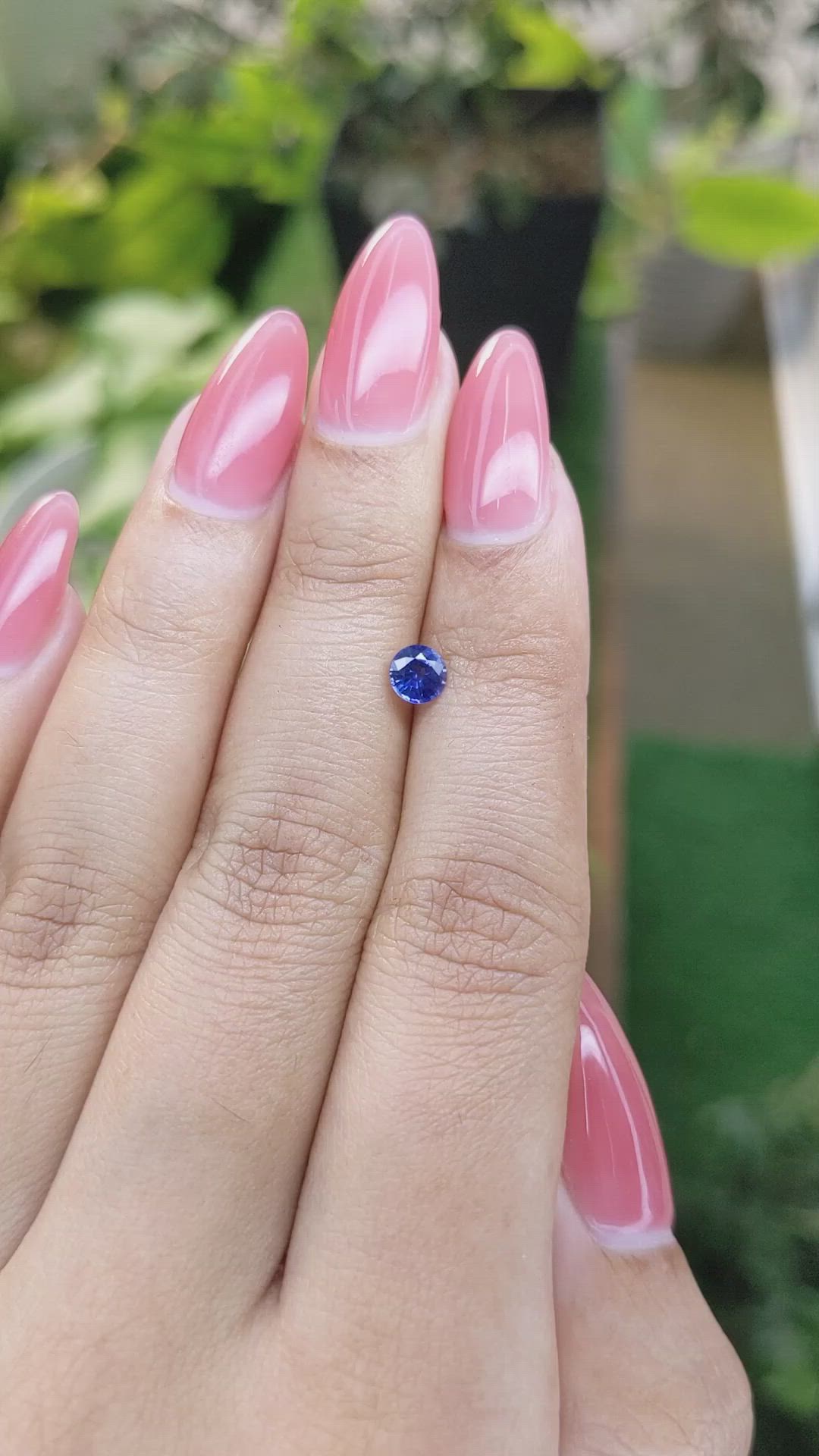 0.47 Ct. Blue Sapphire from Ceylon (Sri Lanka) Size Video