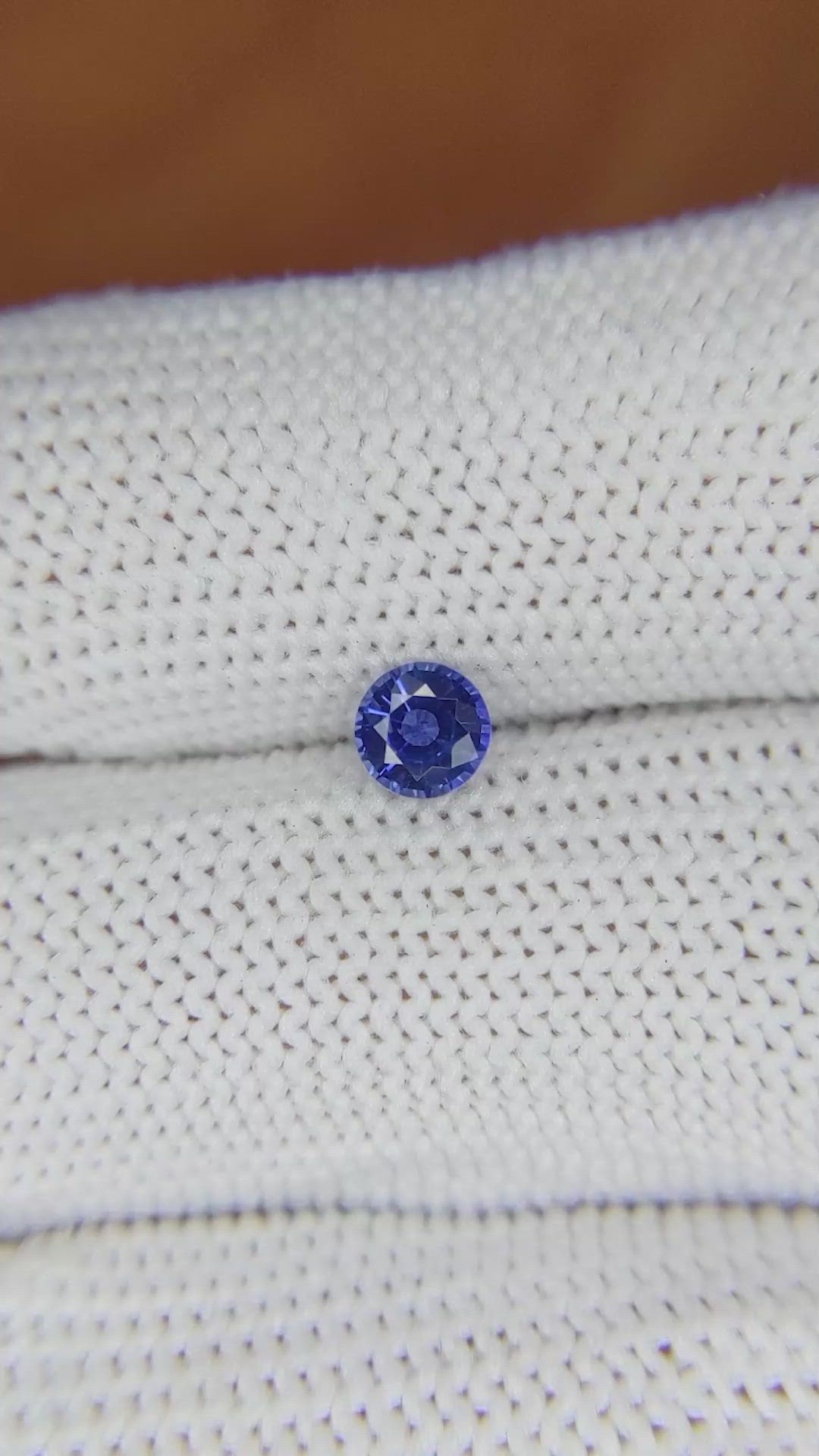 0.47 Ct. Blue Sapphire from Ceylon (Sri Lanka) Size Video