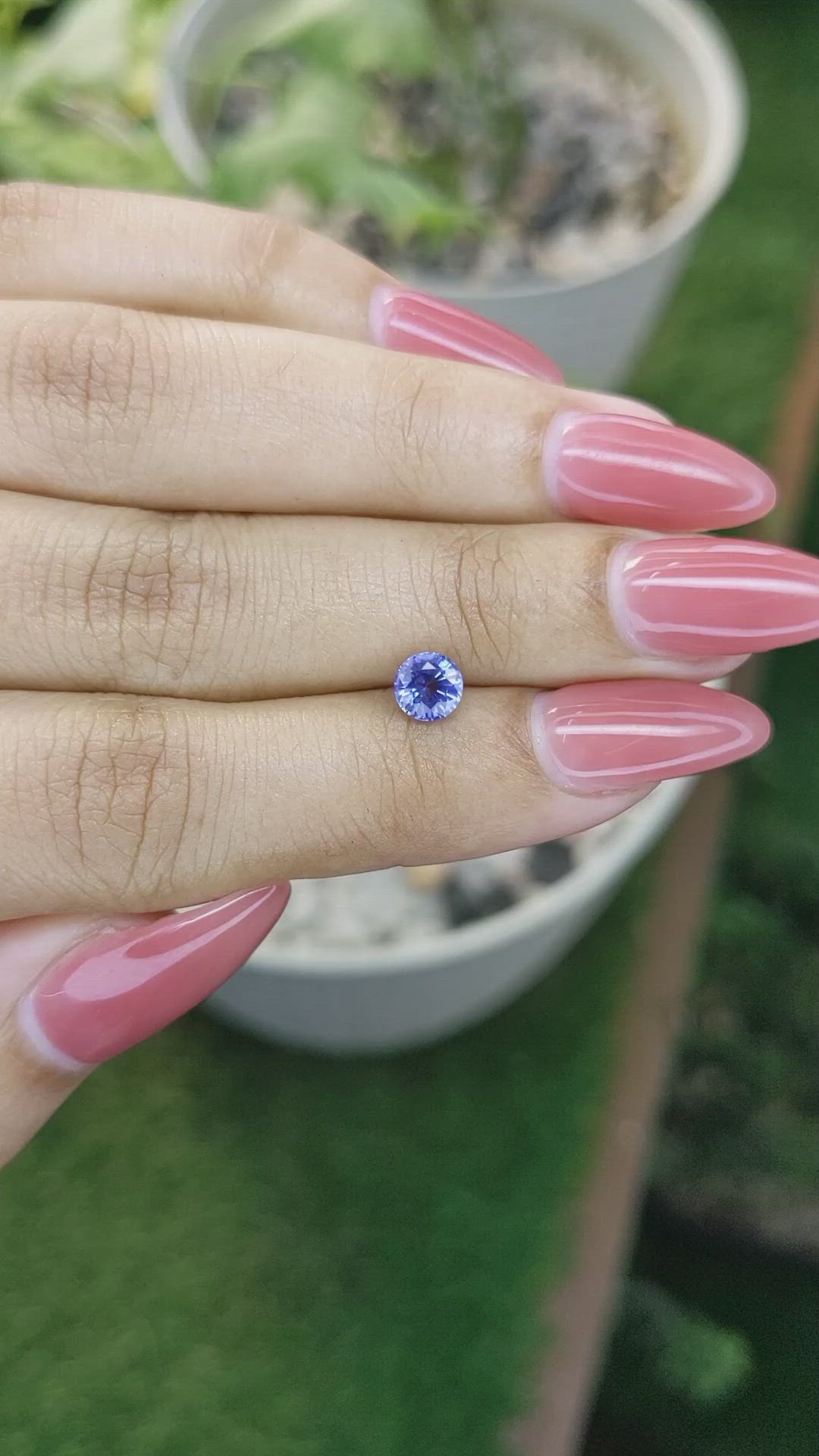 0.77 Ct. Blue Sapphire from Ceylon (Sri Lanka) Size Video