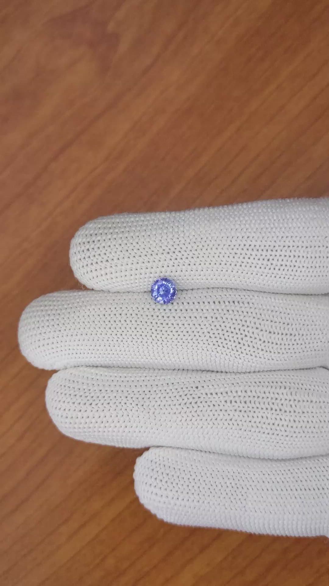 0.77 Ct. Blue Sapphire from Ceylon (Sri Lanka) Size Video