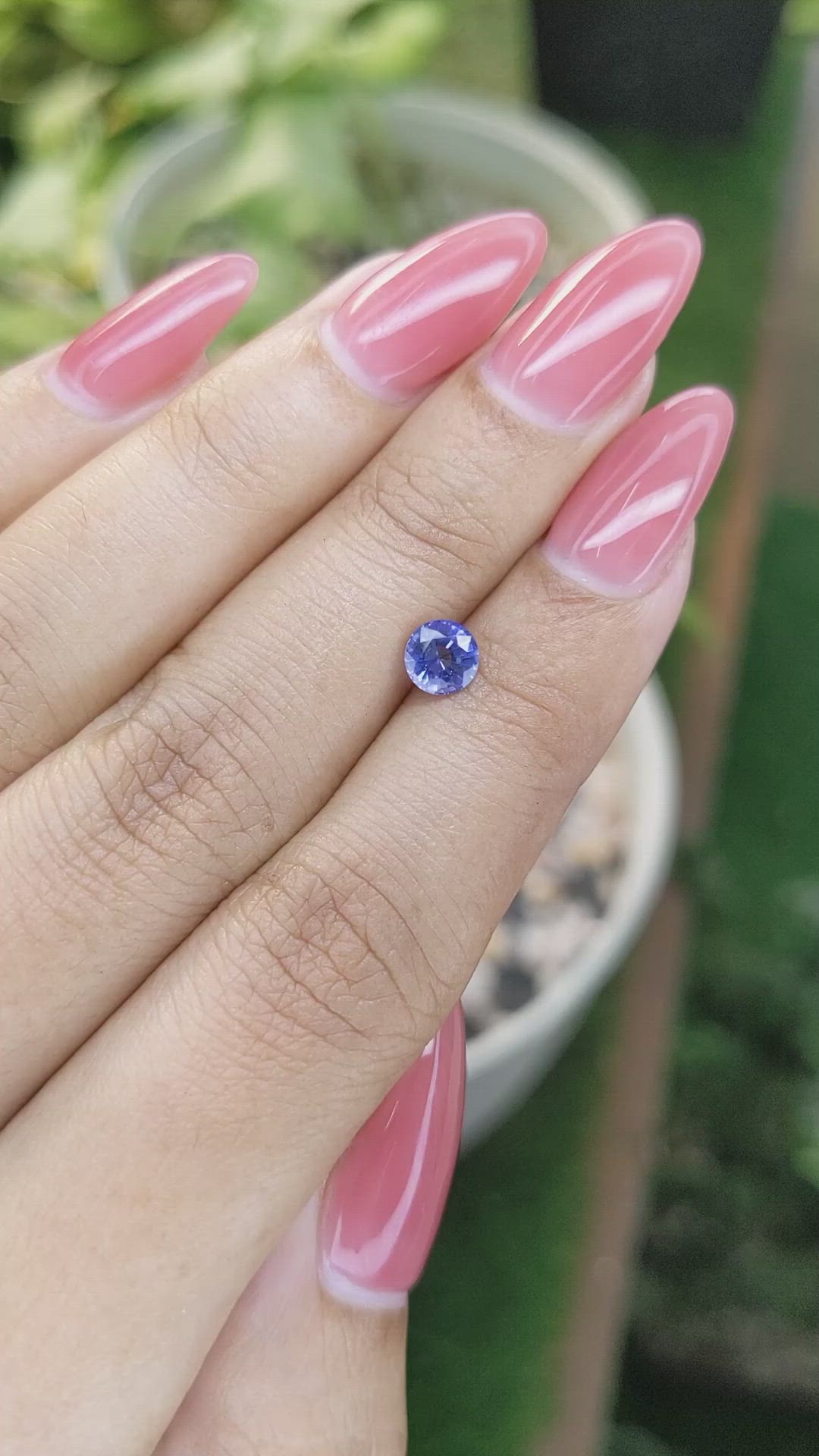 0.77 Ct. Blue Sapphire from Ceylon (Sri Lanka) Size Video