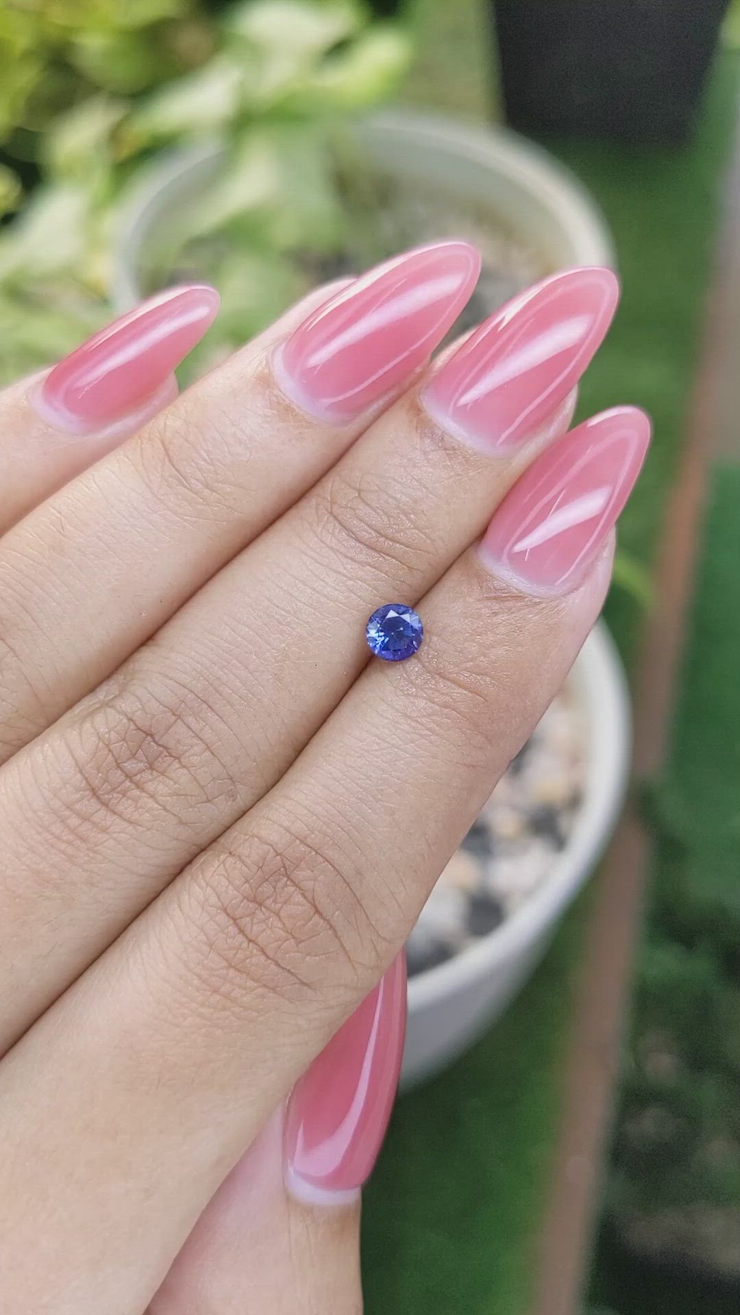 0.50 Ct. Blue Sapphire from Ceylon (Sri Lanka) Size Video