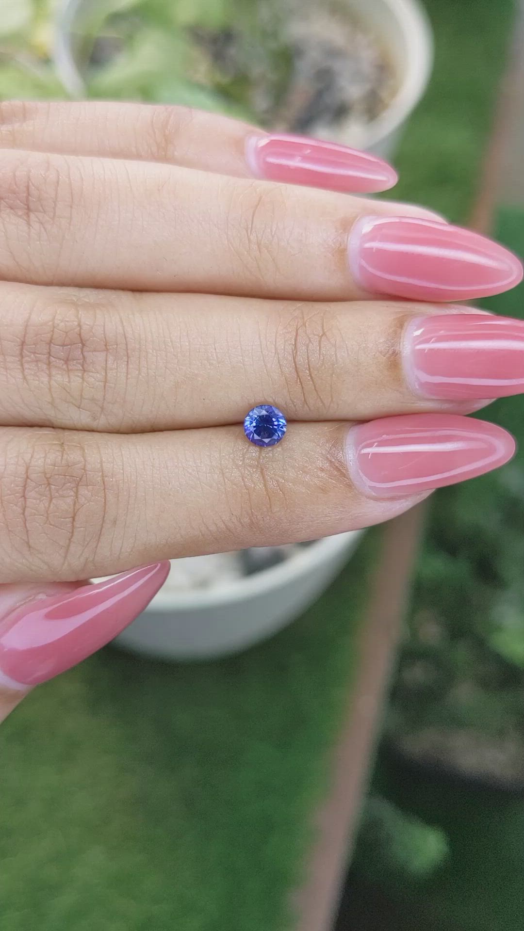 0.50 Ct. Blue Sapphire from Ceylon (Sri Lanka) Size Video