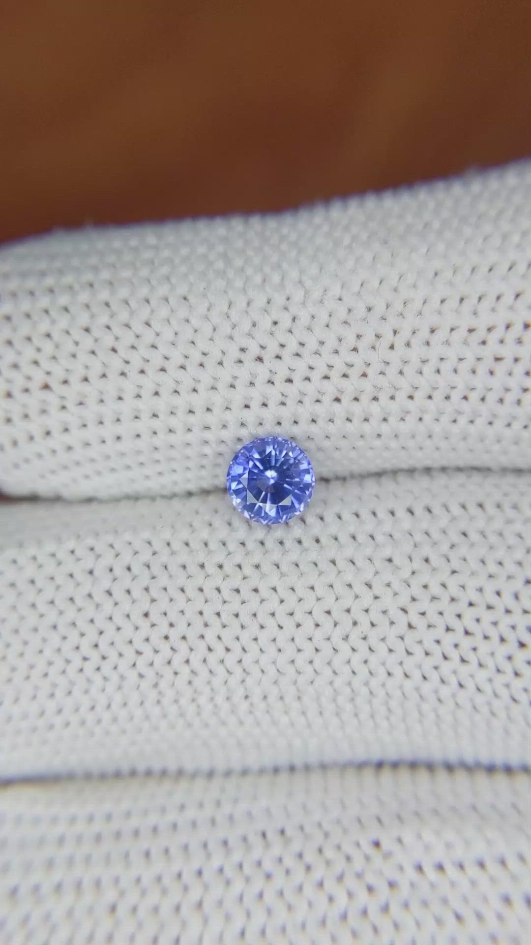 0.65 Ct. Blue Sapphire from Ceylon (Sri Lanka) Size Video