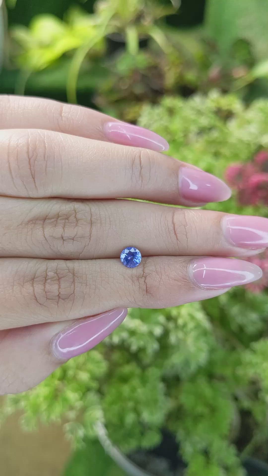 0.65 Ct. Blue Sapphire from Ceylon (Sri Lanka) Size Video