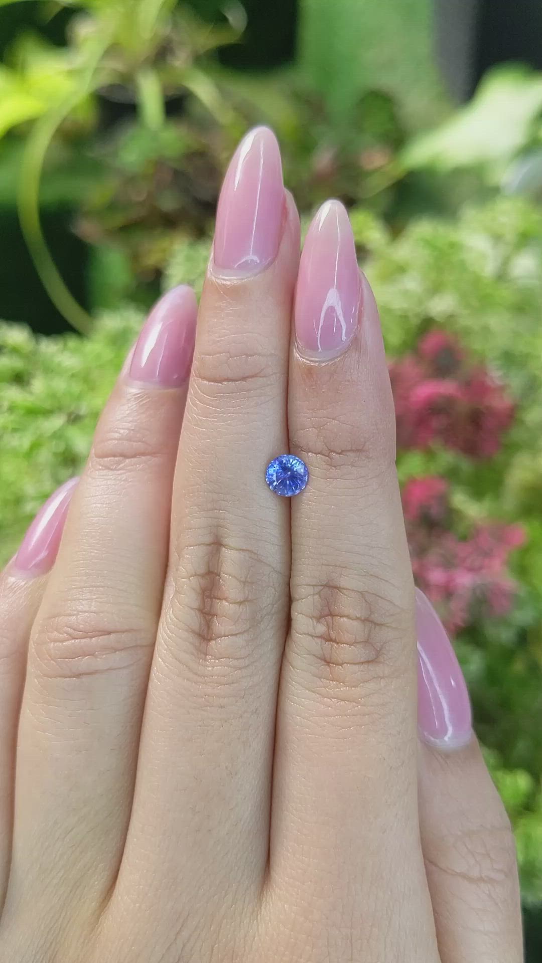 0.65 Ct. Blue Sapphire from Ceylon (Sri Lanka) Size Video