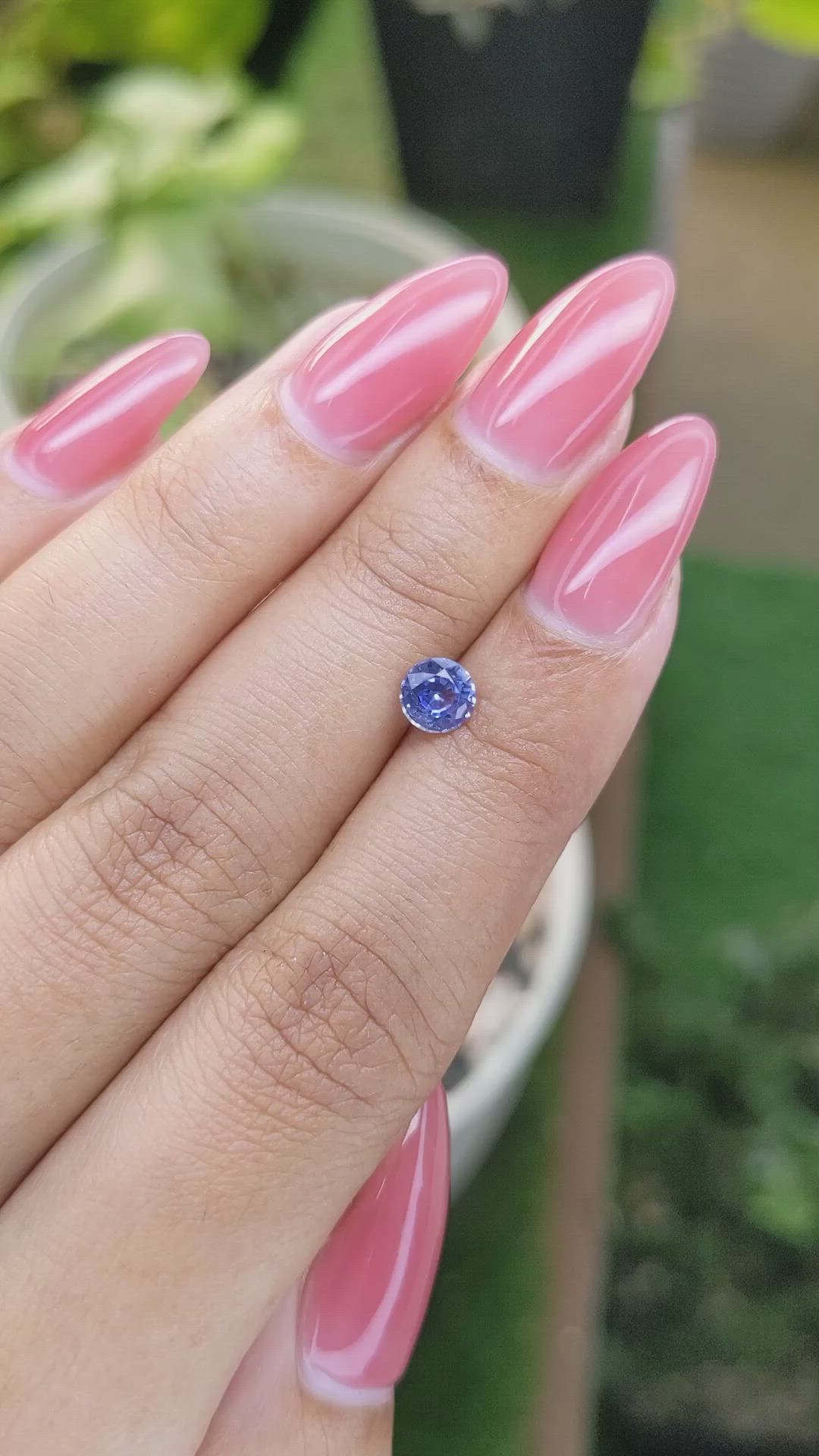 0.69 Ct. Blue Sapphire from Ceylon (Sri Lanka) Size Video