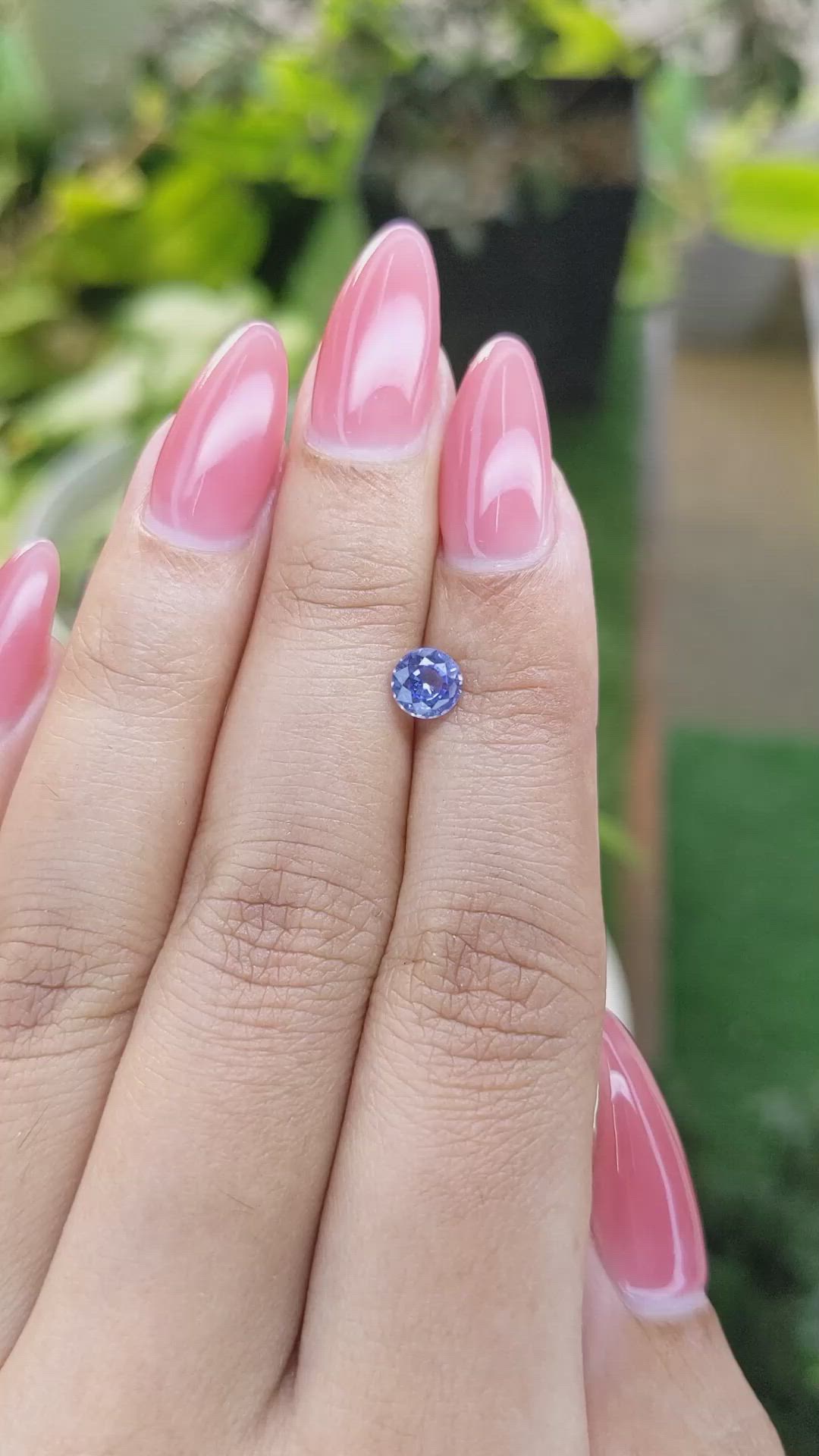 0.69 Ct. Blue Sapphire from Ceylon (Sri Lanka) Size Video