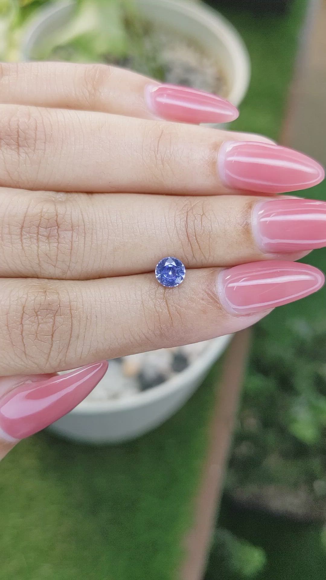 0.69 Ct. Blue Sapphire from Ceylon (Sri Lanka) Size Video