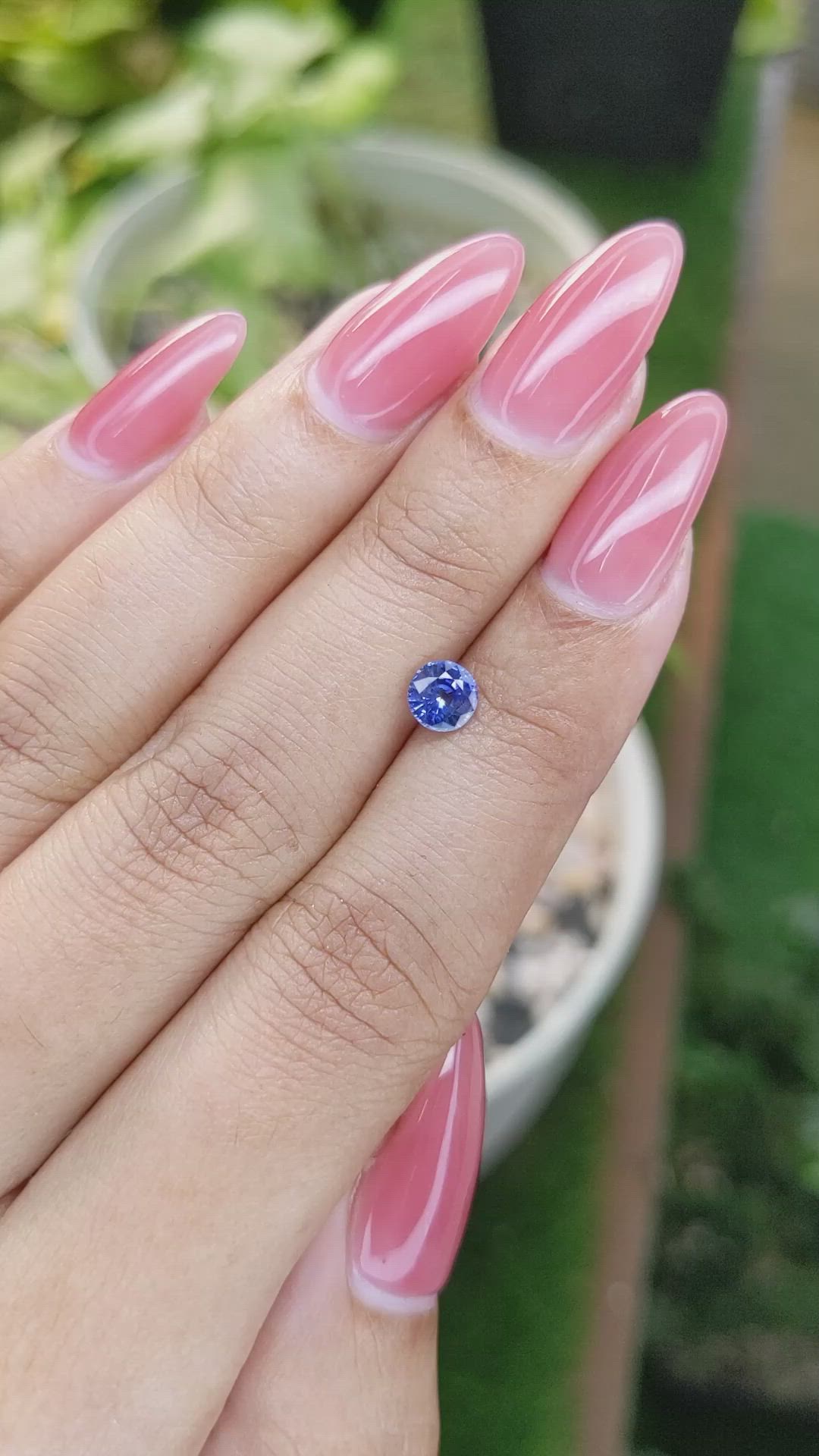 0.70 Ct. Blue Sapphire from Ceylon (Sri Lanka) Size Video
