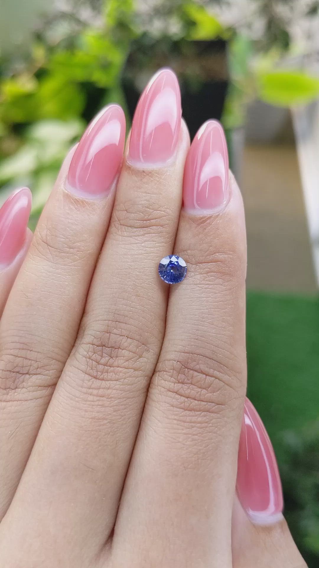 0.70 Ct. Blue Sapphire from Ceylon (Sri Lanka) Size Video