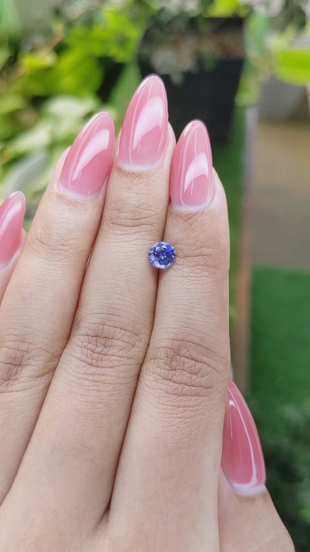 0.70 Ct. Blue Sapphire from Ceylon (Sri Lanka) Size Video