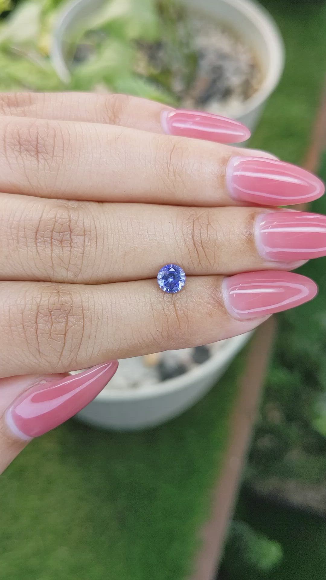 0.70 Ct. Blue Sapphire from Ceylon (Sri Lanka) Size Video