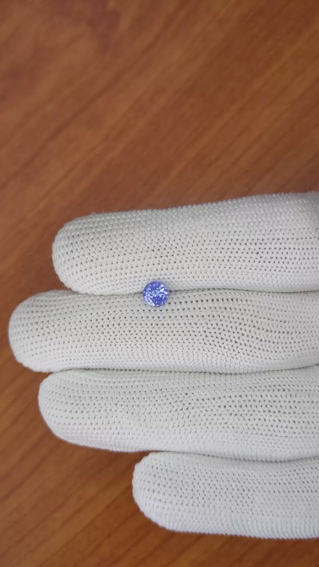0.64 Ct. Blue Sapphire from Ceylon (Sri Lanka) Size Video