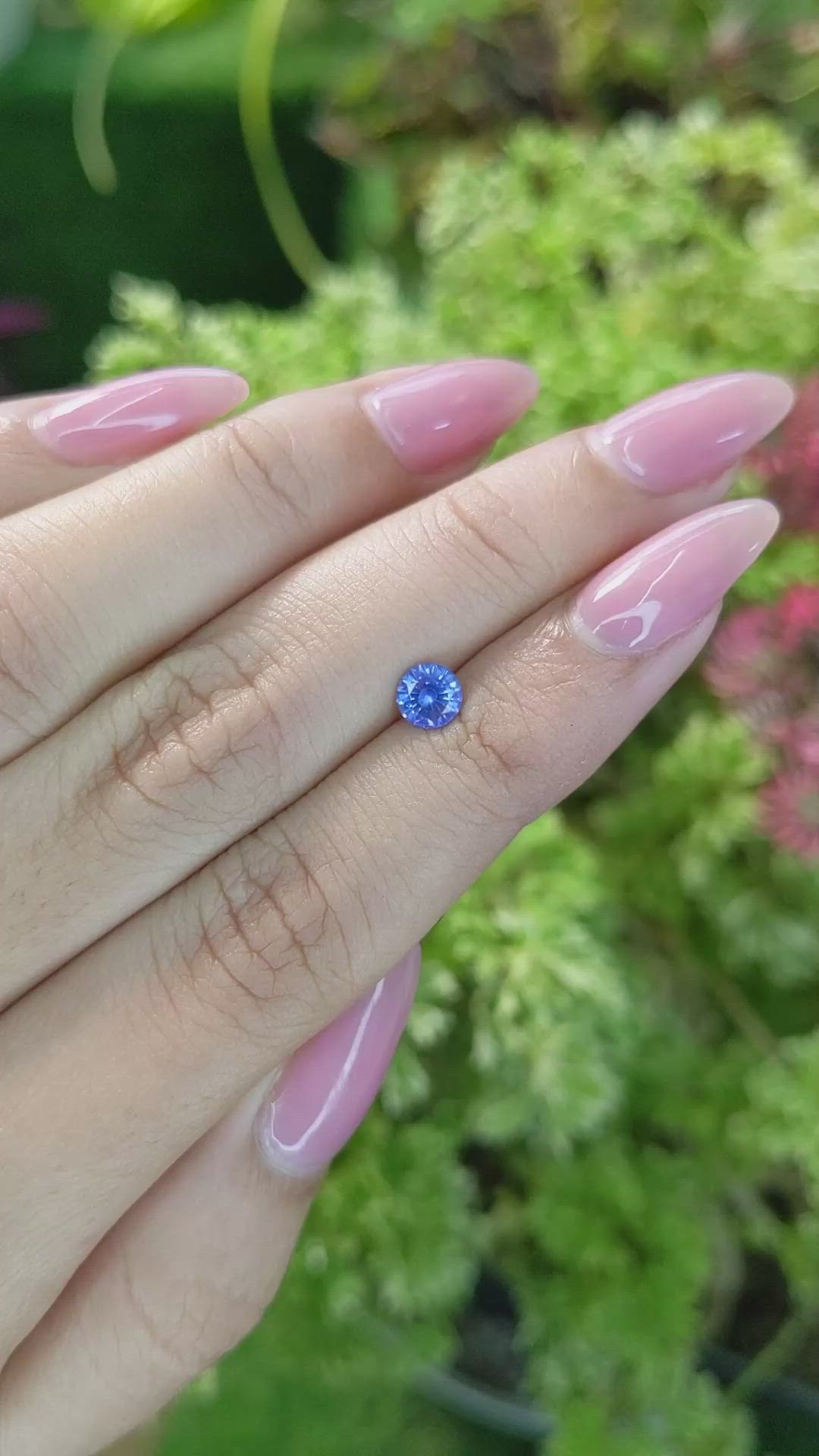 0.64 Ct. Blue Sapphire from Ceylon (Sri Lanka) Size Video