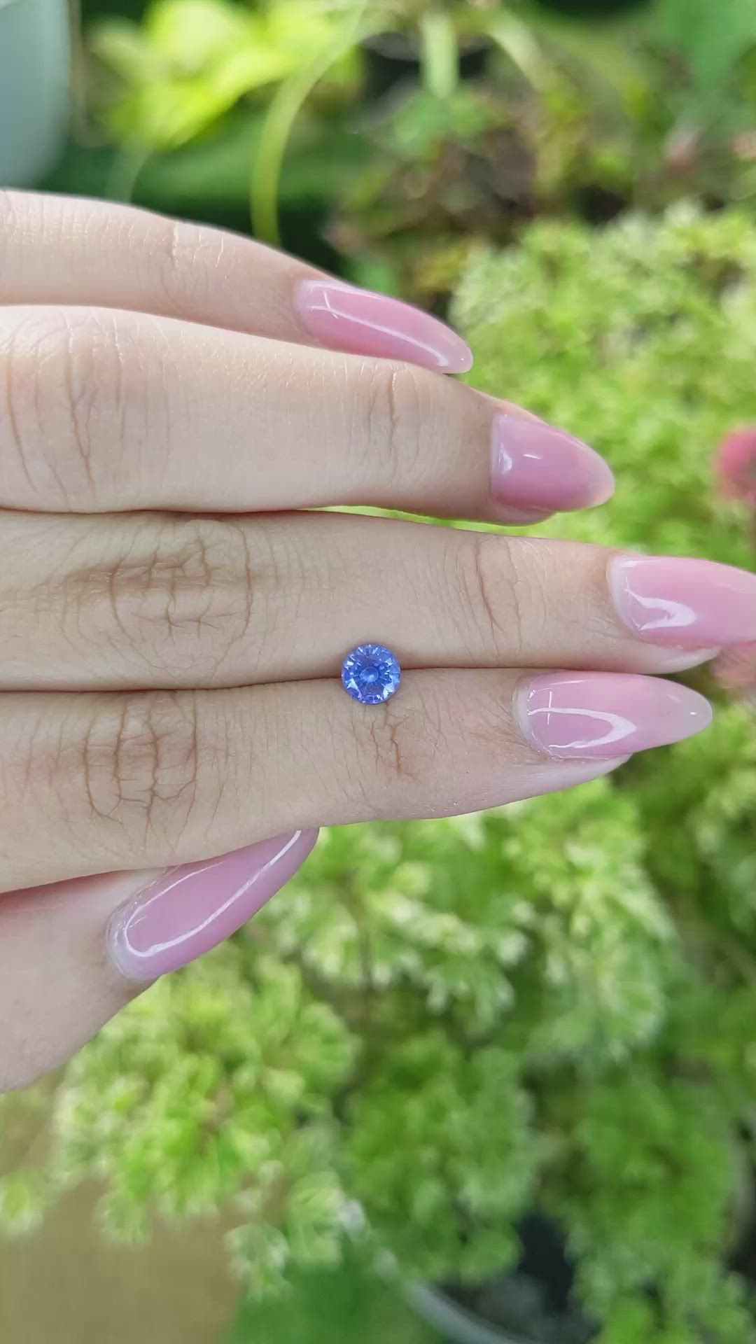 0.64 Ct. Blue Sapphire from Ceylon (Sri Lanka) Size Video