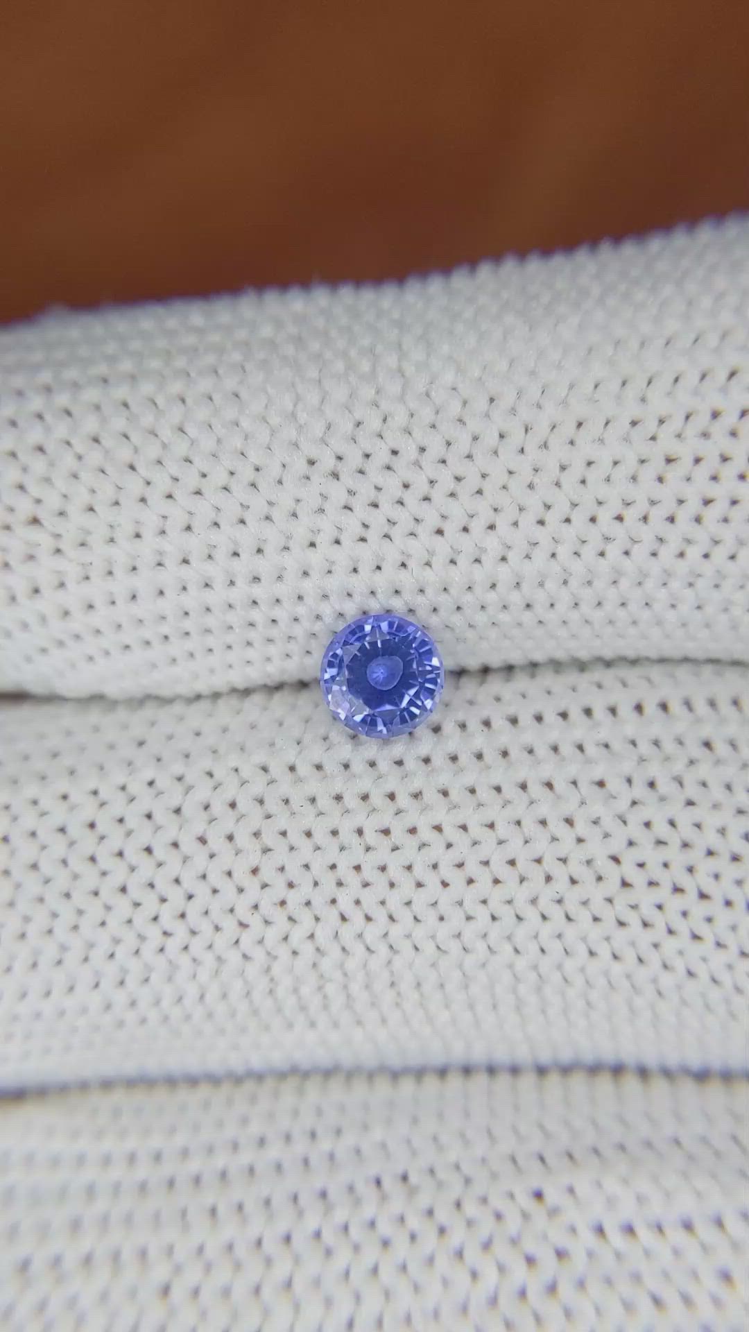 0.64 Ct. Blue Sapphire from Ceylon (Sri Lanka) Size Video