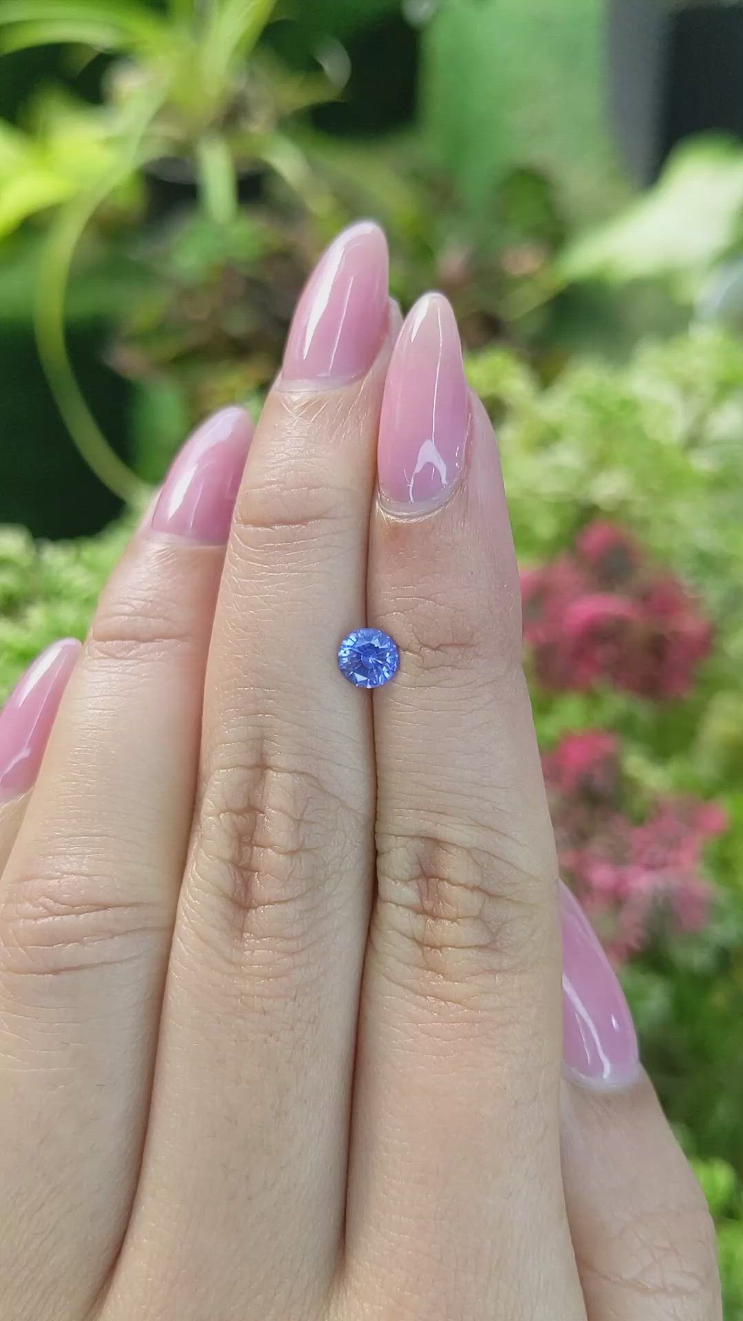 0.64 Ct. Blue Sapphire from Ceylon (Sri Lanka) Size Video