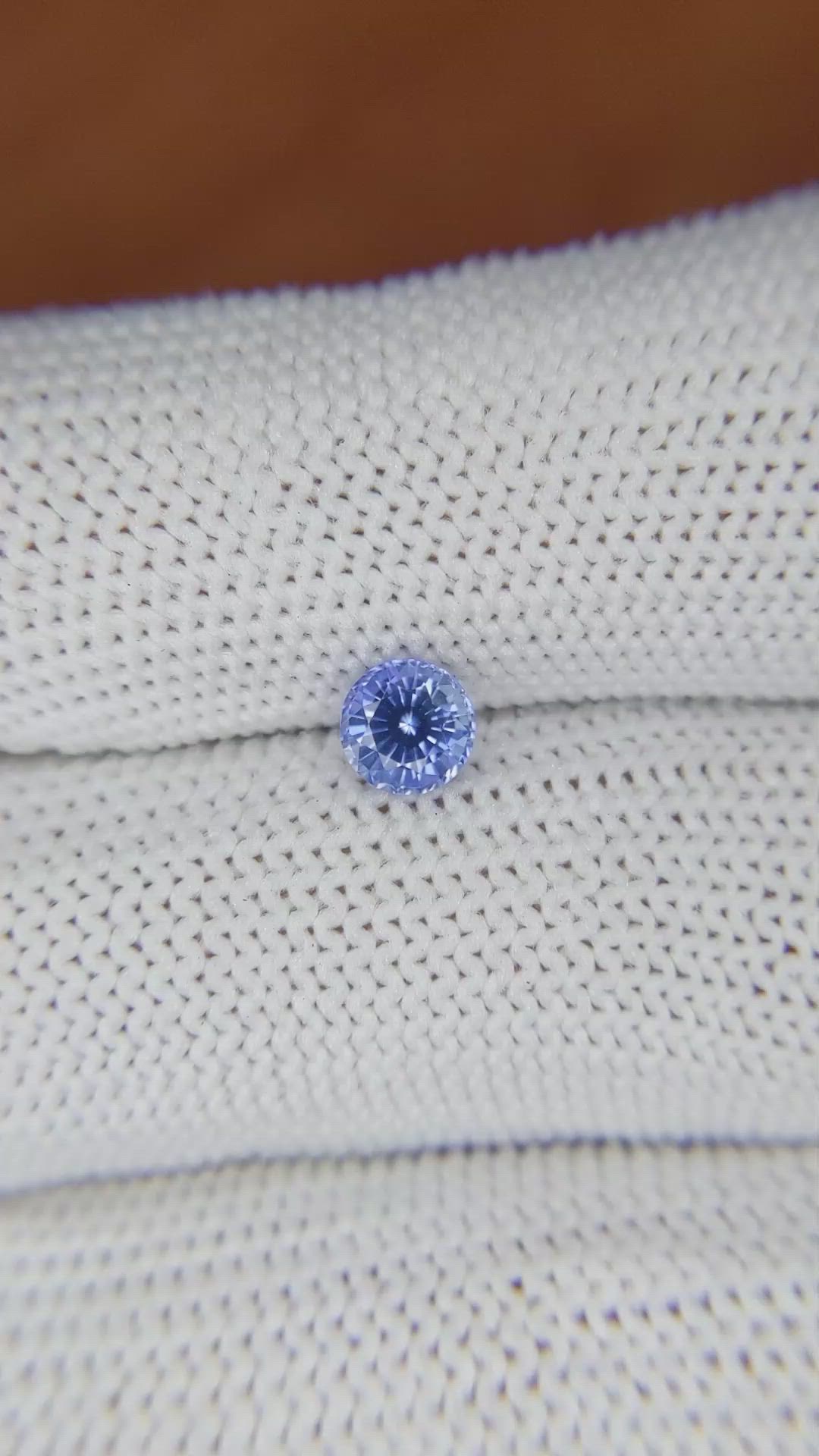 0.70 Ct. Blue Sapphire from Ceylon (Sri Lanka) Size Video