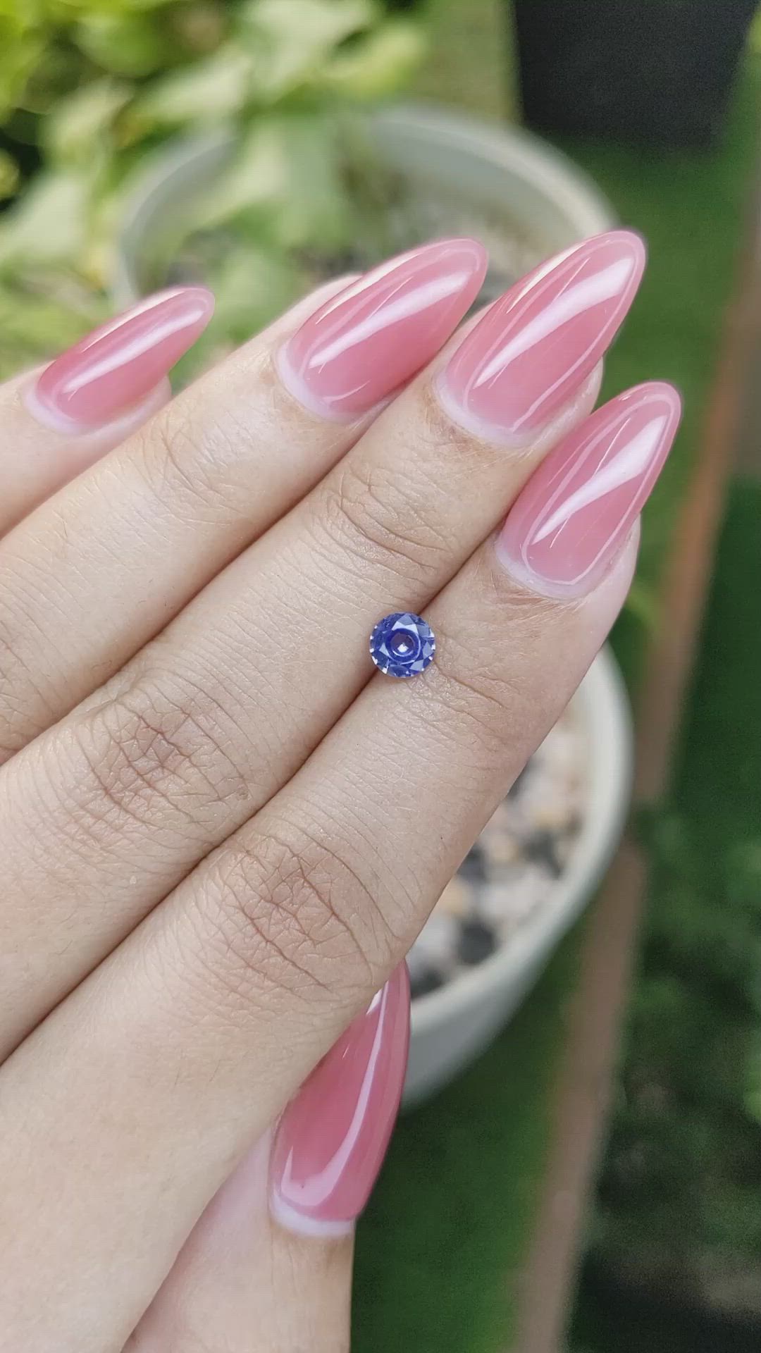 0.54 Ct. Blue Sapphire from Ceylon (Sri Lanka) Size Video