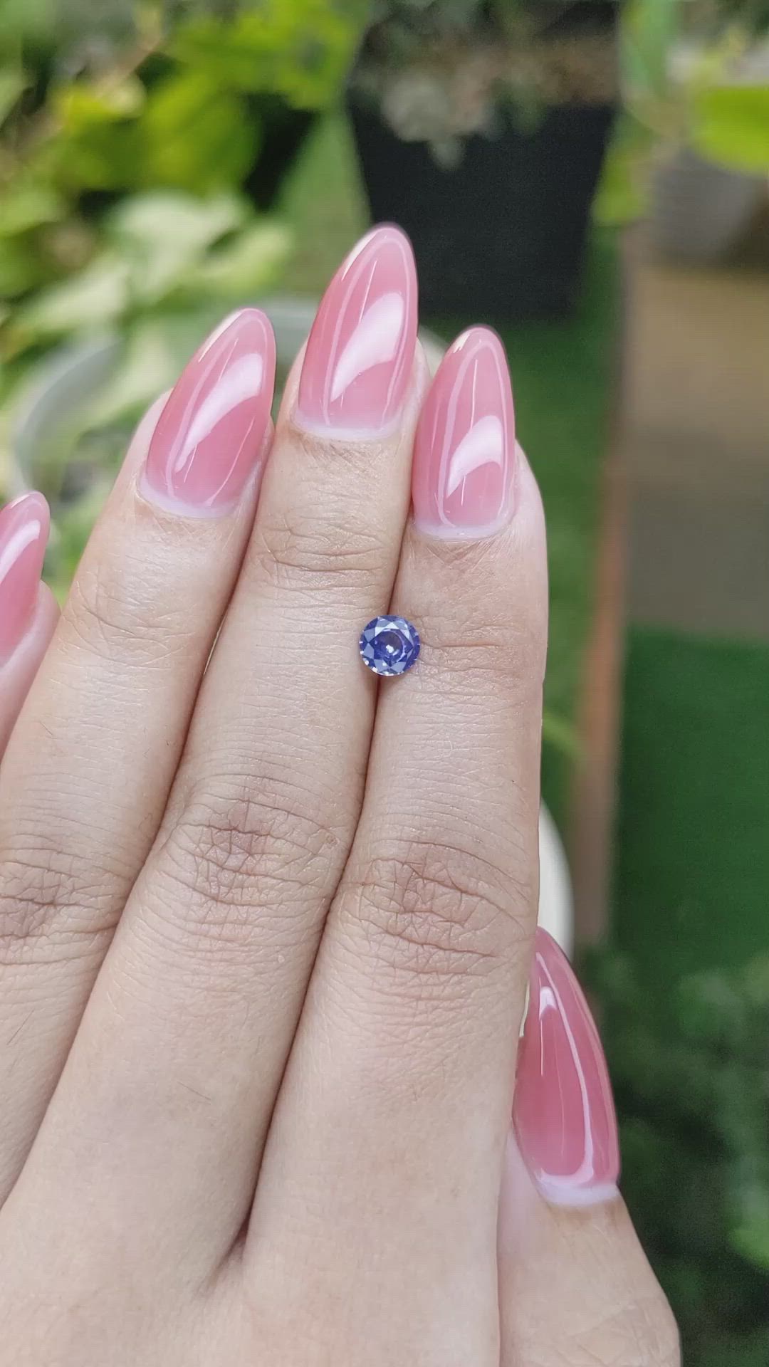 0.54 Ct. Blue Sapphire from Ceylon (Sri Lanka) Size Video