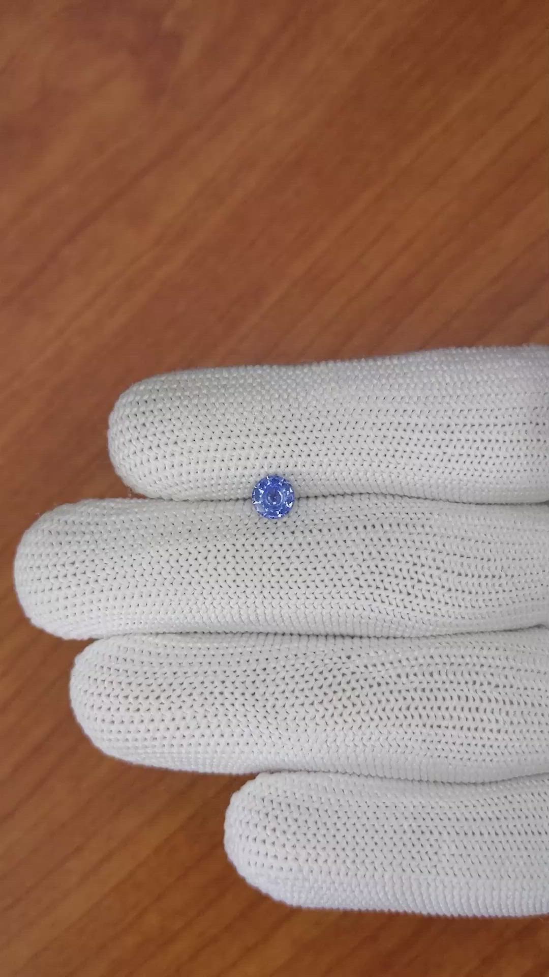 0.54 Ct. Blue Sapphire from Ceylon (Sri Lanka) Size Video