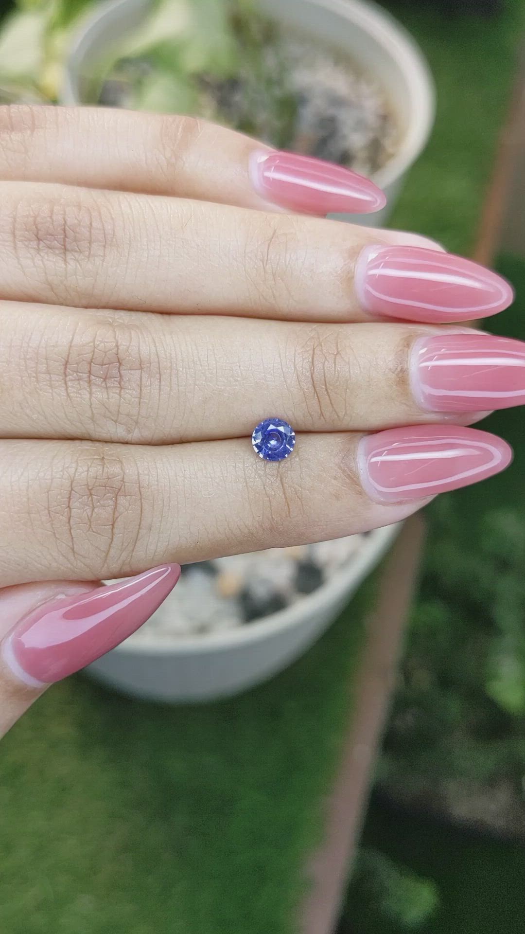 0.54 Ct. Blue Sapphire from Ceylon (Sri Lanka) Size Video