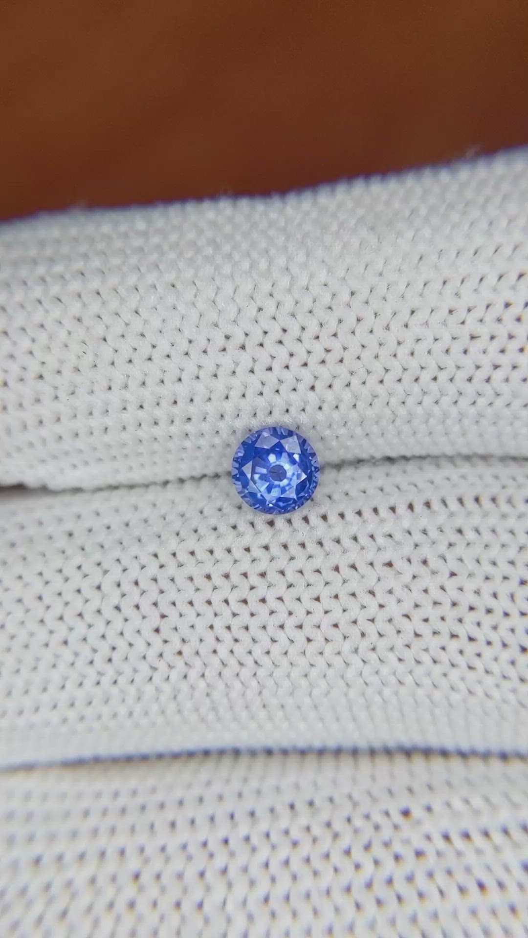 0.58 Ct. Blue Sapphire from Ceylon (Sri Lanka) Size Video